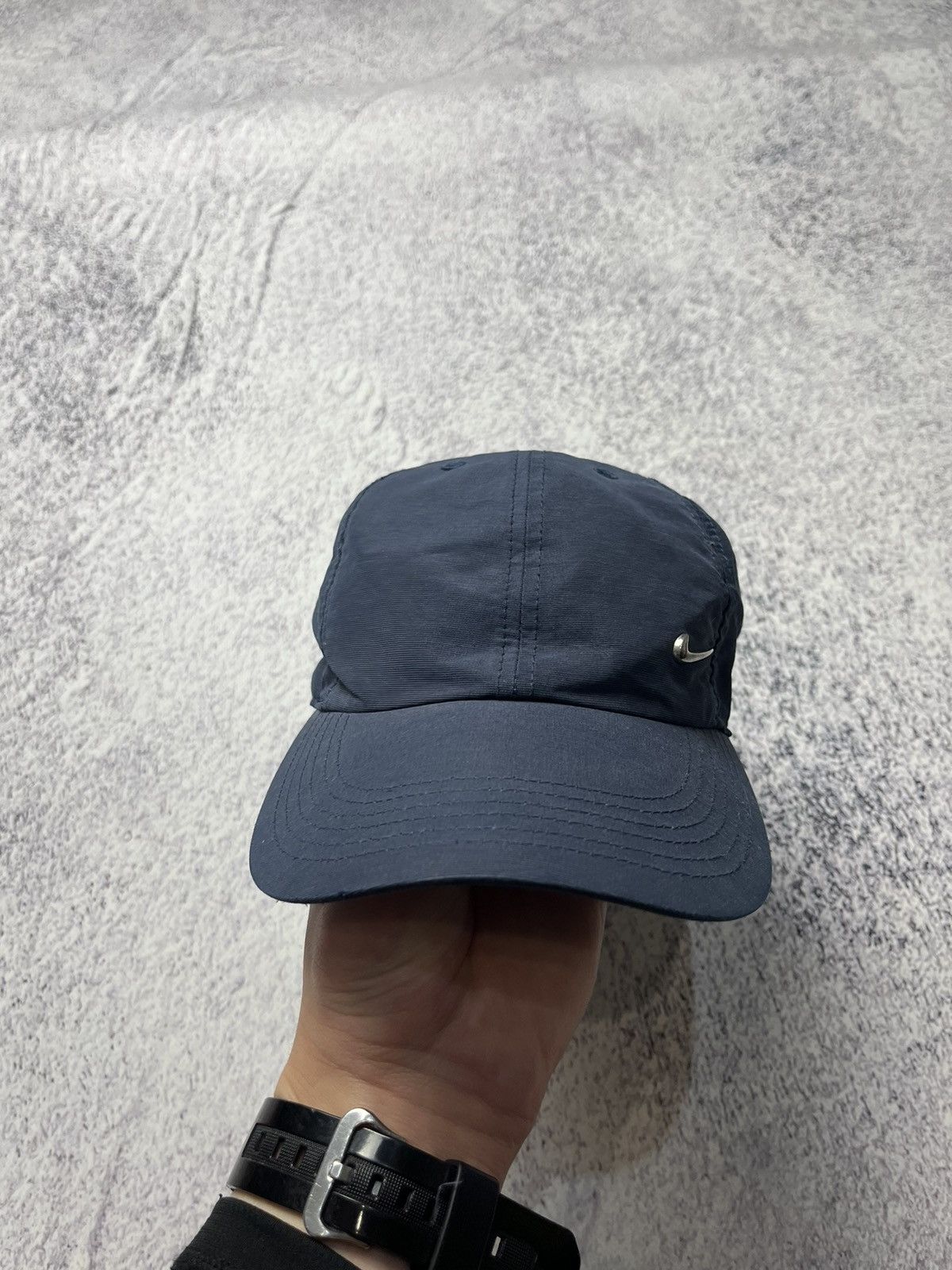 Nike Vintage Nike Cap Metal Swoosh Y2K Style Streetwear Size ONE SIZE - 2 Thumbnail