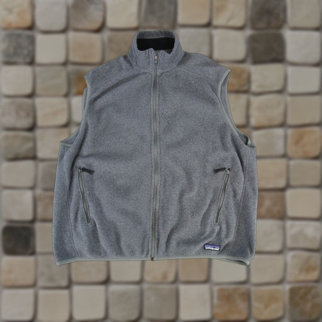 Patagonia VINTAGE Patagonia Vest Mens XL Gray Synchilla Fleece Full Zip Size US XL / EU 56 / 4 - 1 Thumbnail