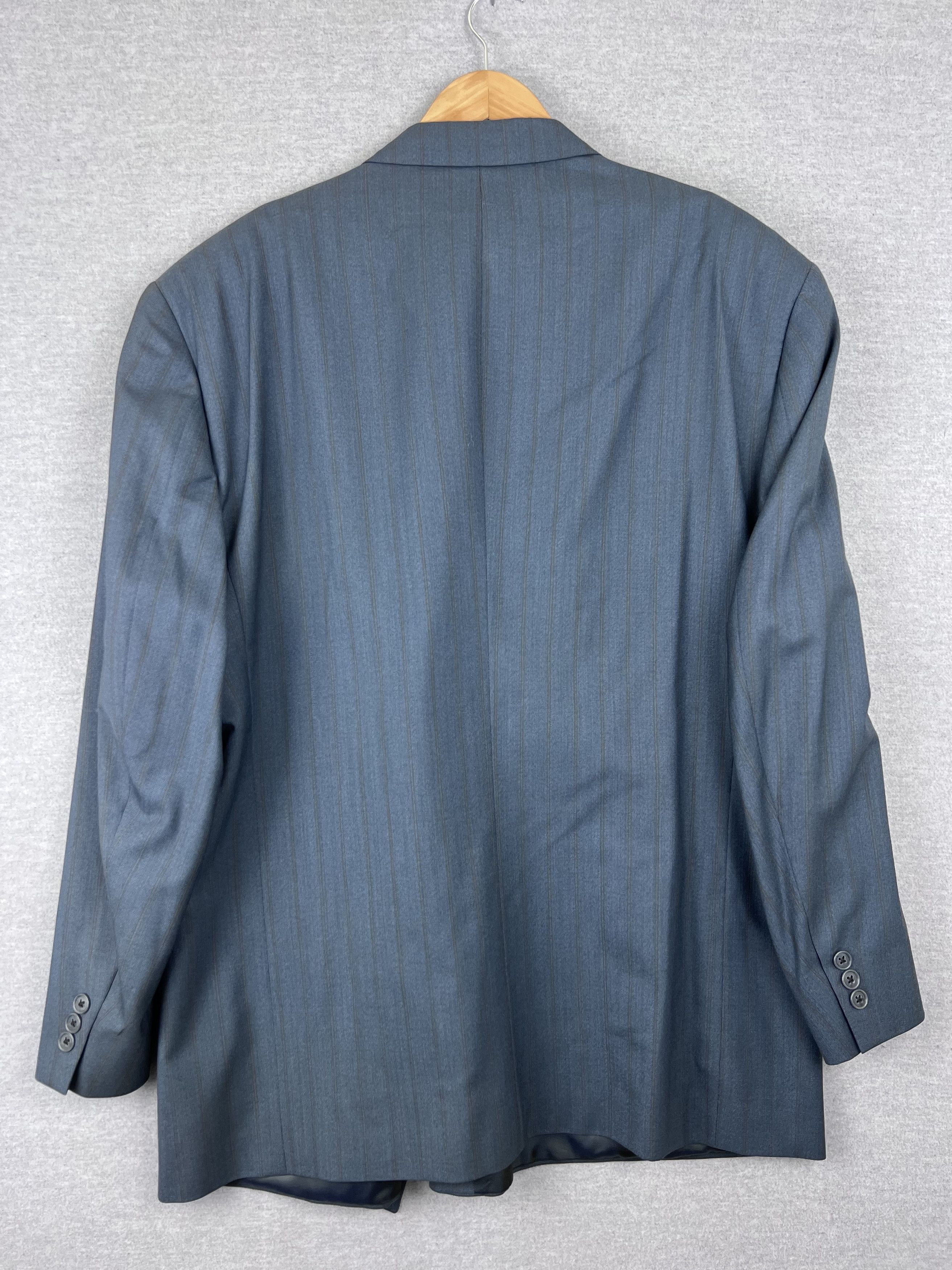 Christian Dior Monsieur Christian Dior Monsieur Vintage Blue Pinstripe 43R Size 44R - 8 Thumbnail
