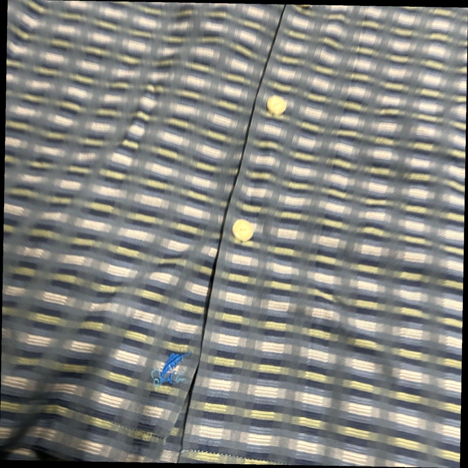 Tommy Bahama Tommy Bahama Hawaiian Shirt Mens XL 100% Silk Stripe Short Sleeve Button Up Blue Size US XL / EU 56 / 4 - 2 Thumbnail