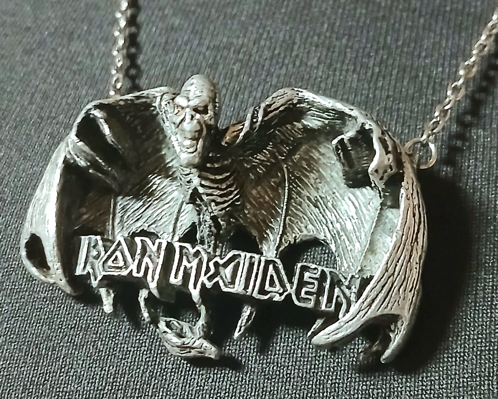 Vintage Iron Maiden Fear of the dark 1992 Necklace Poker England Size ONE SIZE - 3 Thumbnail