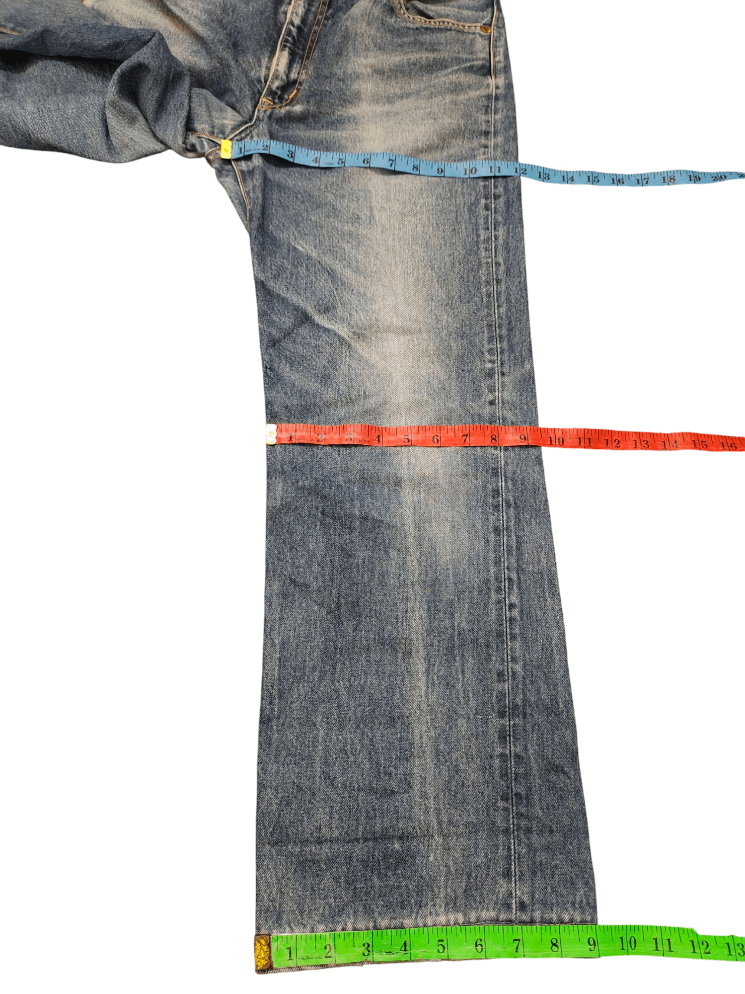 If Six Was Nine Loose Jeans Edwin Distress Faded Clawmark Denim Jeans Size US 32 / EU 48 - 18 Thumbnail