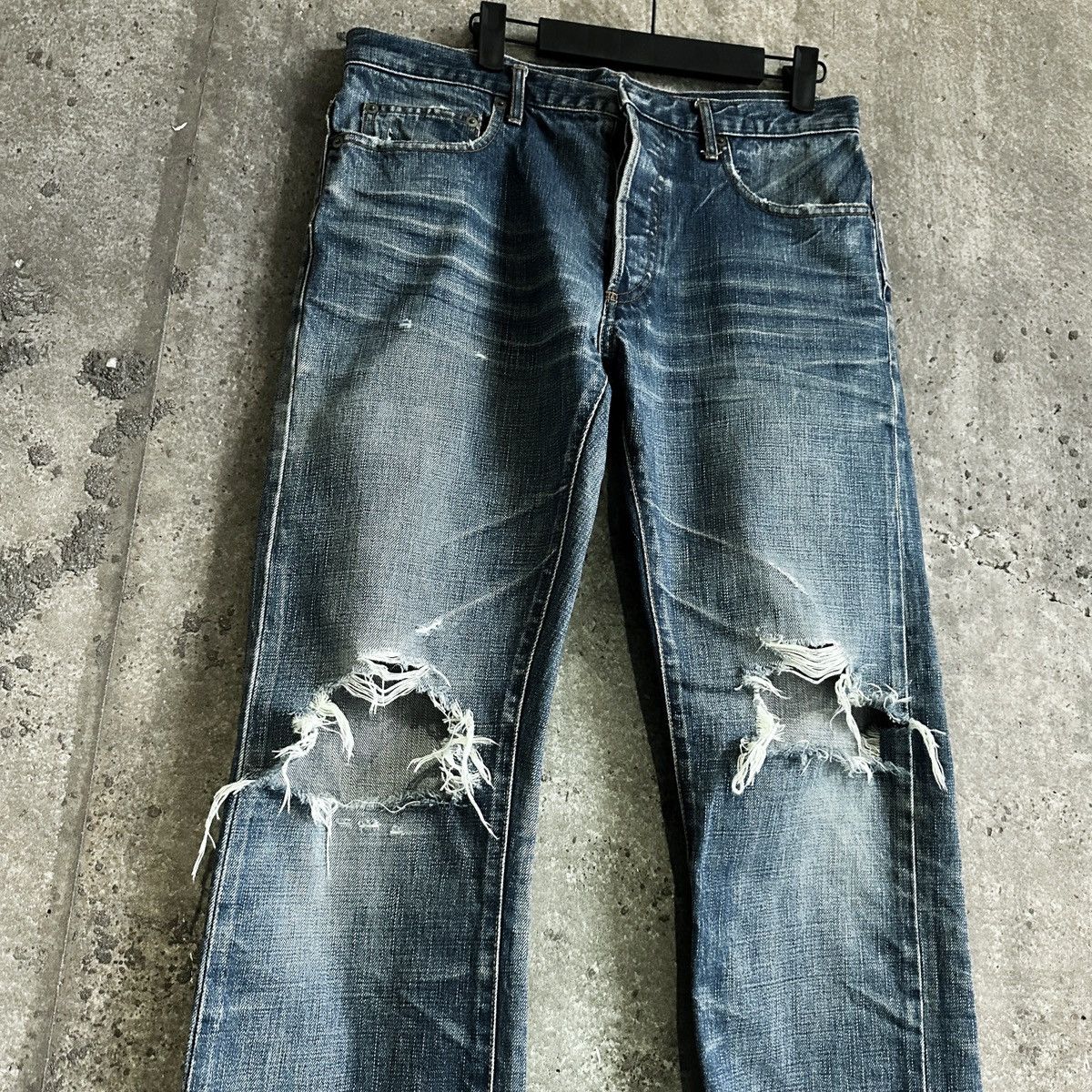 Dior CHRISTOPHE DECARNIN Dior SS03 Hedi Era Clawmark Denim Size US 33 - 3 Thumbnail