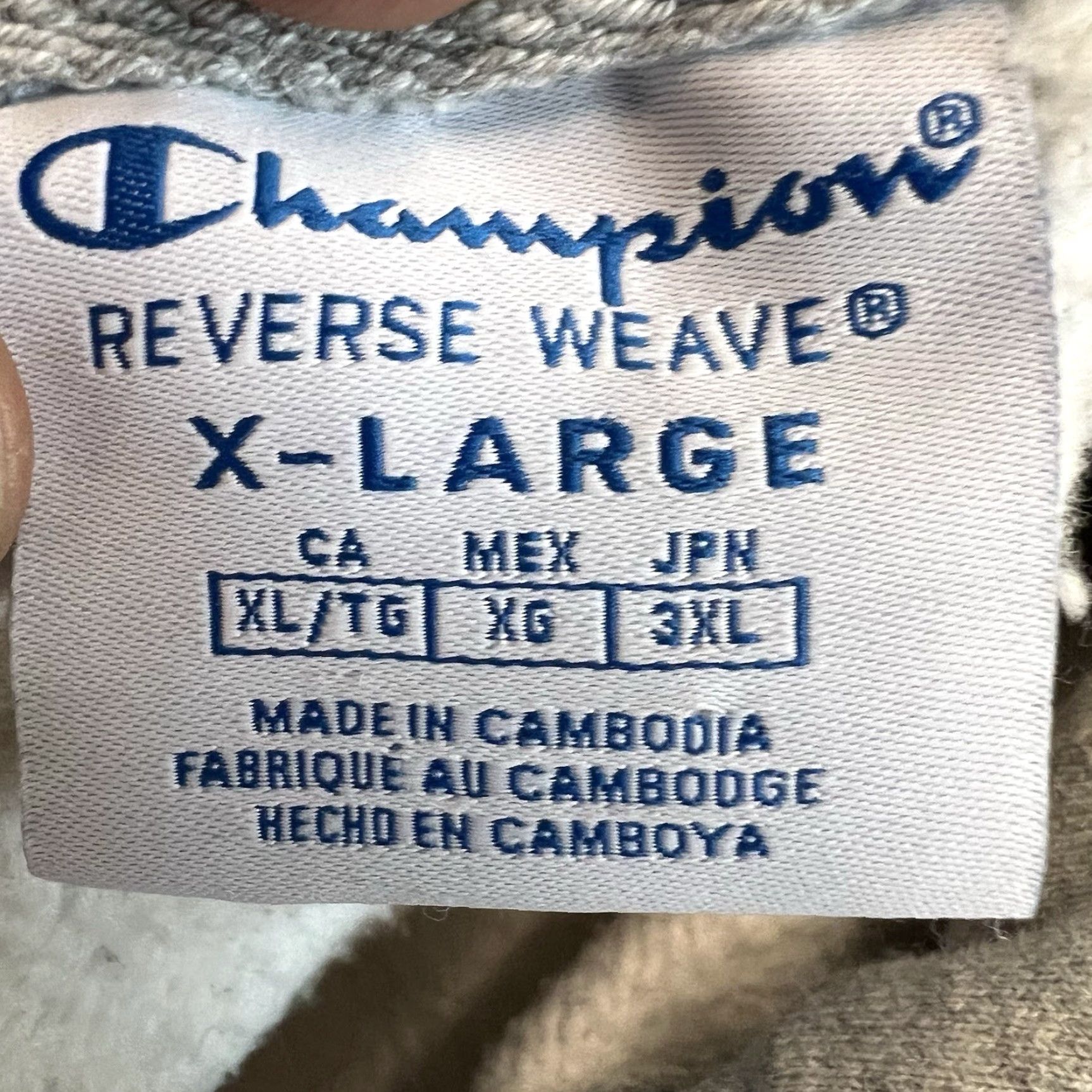 Champion Champion Hoodie Womens XL Gray Short Embroidered Reverse Weave Logo Pullover Long Sleeve Gym Sports Autumn Spring Winter Size XL / US 12-14 / IT 48-50 - 7 Thumbnail