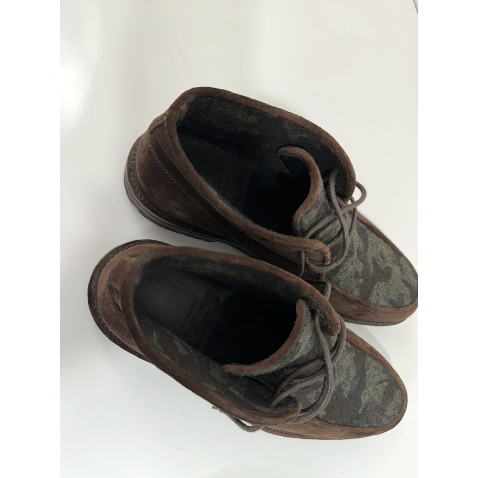 Aquatalia AQUATALIA Italy - SUEDE LEATHER Camouflage Chukka Mens Boots 11.5 UNWORN Brown/Greenish Gray Leather Outsole Mens Size US 12 / EU 45 - 8 Thumbnail