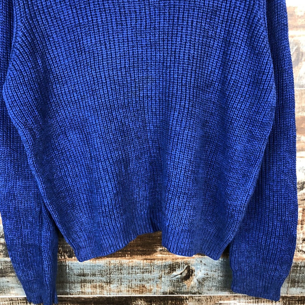 Homespun Knitwear × Japanese Brand World Basic Blue Knitwear #A1502 Size US M / EU 48-50 / 2 - 6 Thumbnail