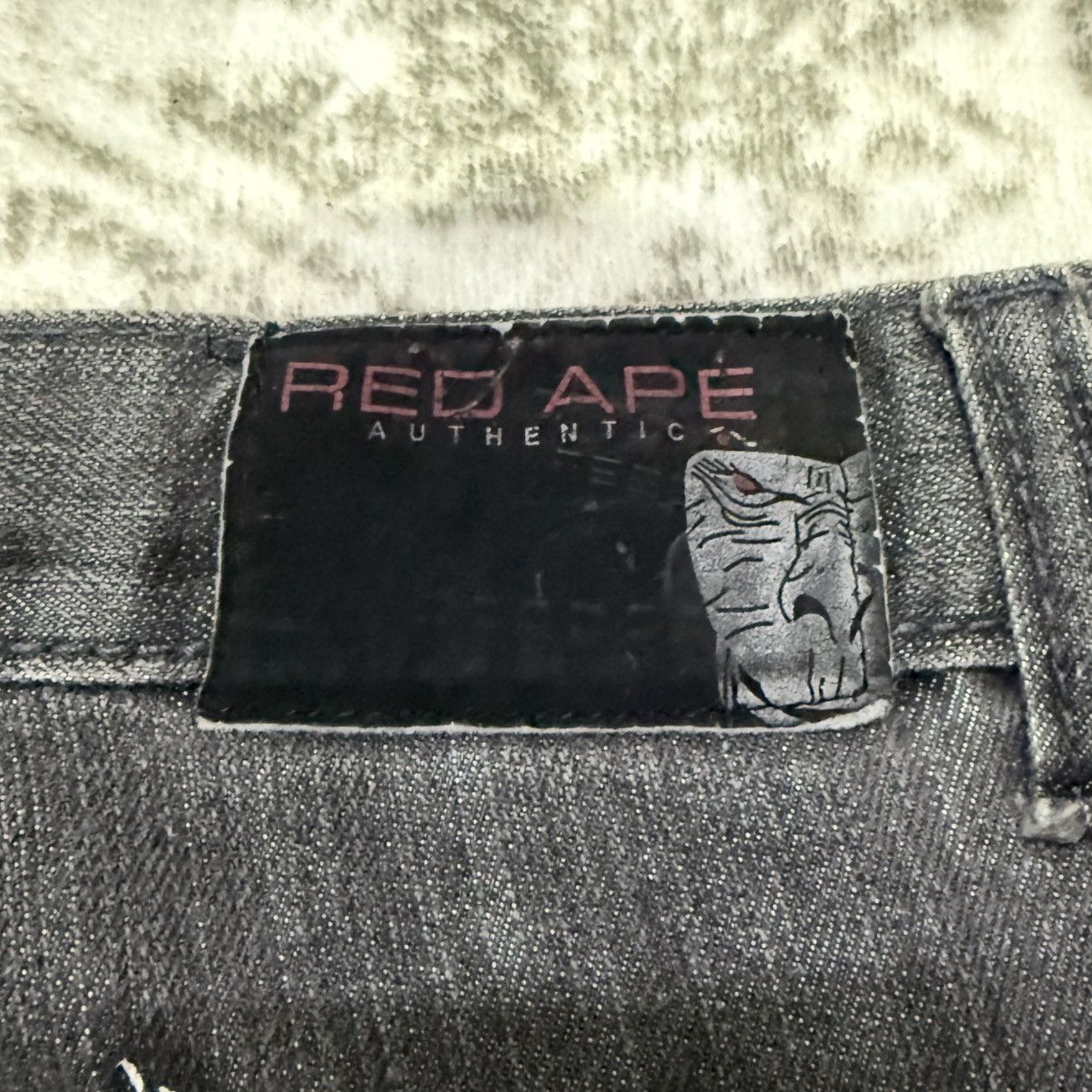 Japanese Brand Japanese Brand Red Ape Embroidery Gothic Wings Flare Jeans Size US 30 / EU 46 - 10 Thumbnail