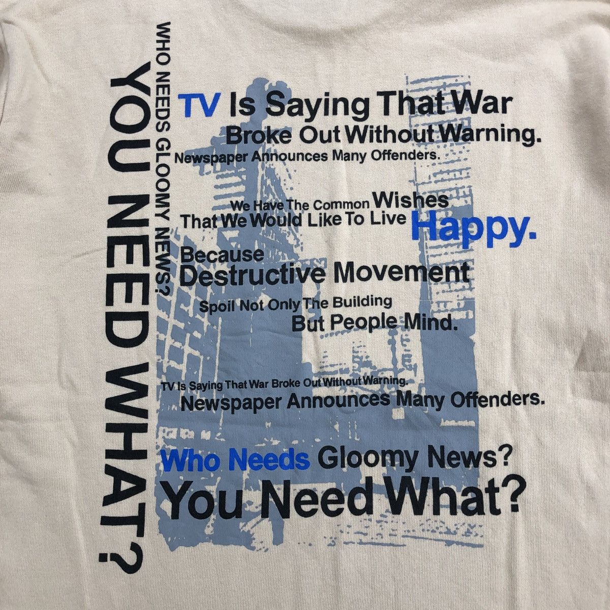 If Six Was Nine × Japanese Brand × Le Grande Bleu (L.G.B.) 2000s Lafuming Double Layers Poem City Light Long Sleeve Size US M / EU 48-50 / 2 - 3 Thumbnail