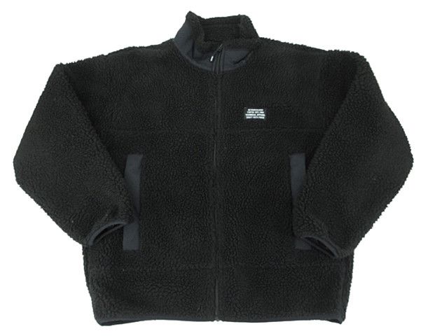 neighborhood-jacket-fleece-boa-zip-up-blouson-zip-up-polyester-black