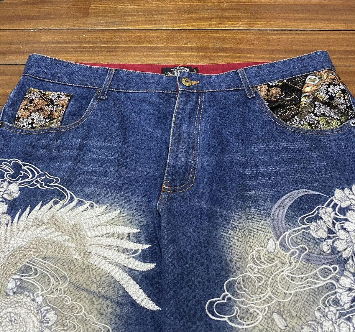 Japanese Brand × Vintage Very Rare Vintage Bukkirabou Sukajan Baggy Jeans 1990s Size US 40 / EU 56 - 3 Thumbnail