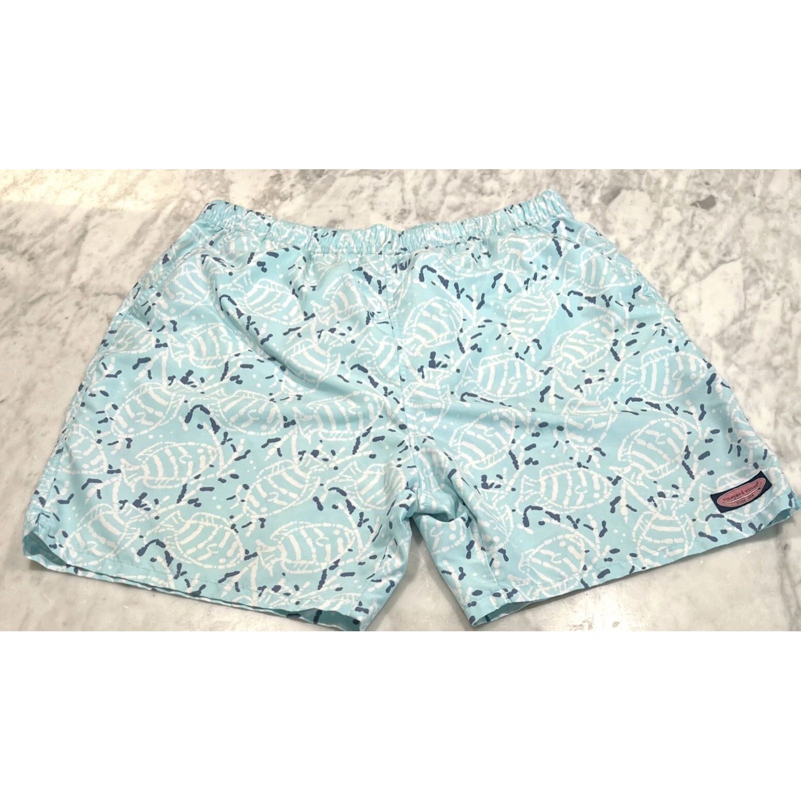 Vineyard Vines Vineyard Vines Swim Trunks Shorts Men XL Blue White Lined Bathing Suit Fish Size US 36 / EU 52 - 2 Thumbnail