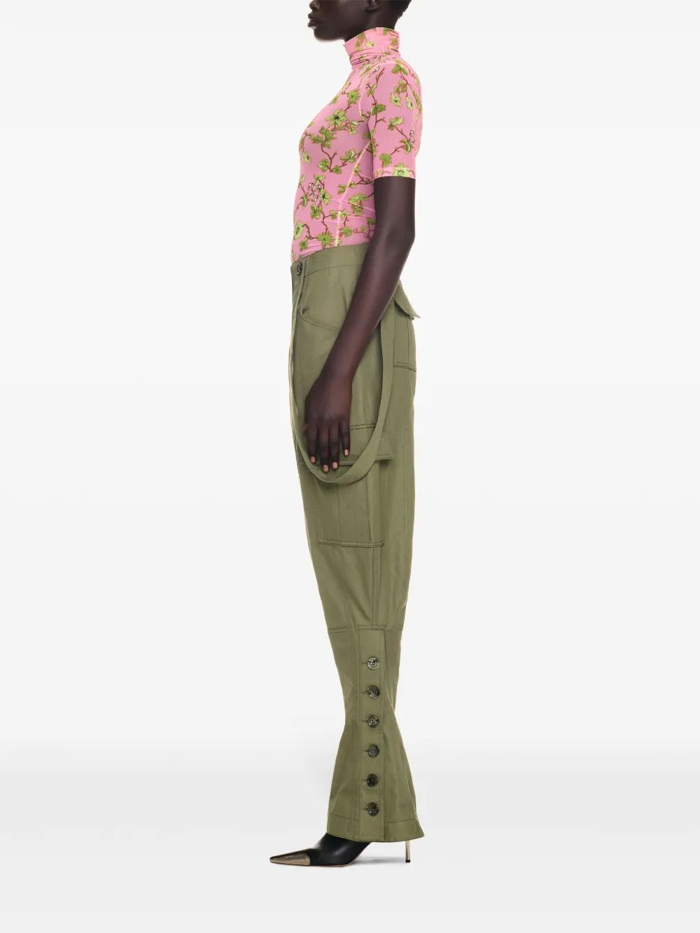 Off-White o1y1225 Cargo Pant in Military Green Size 27" / US 4 / IT 40 - 3 Thumbnail