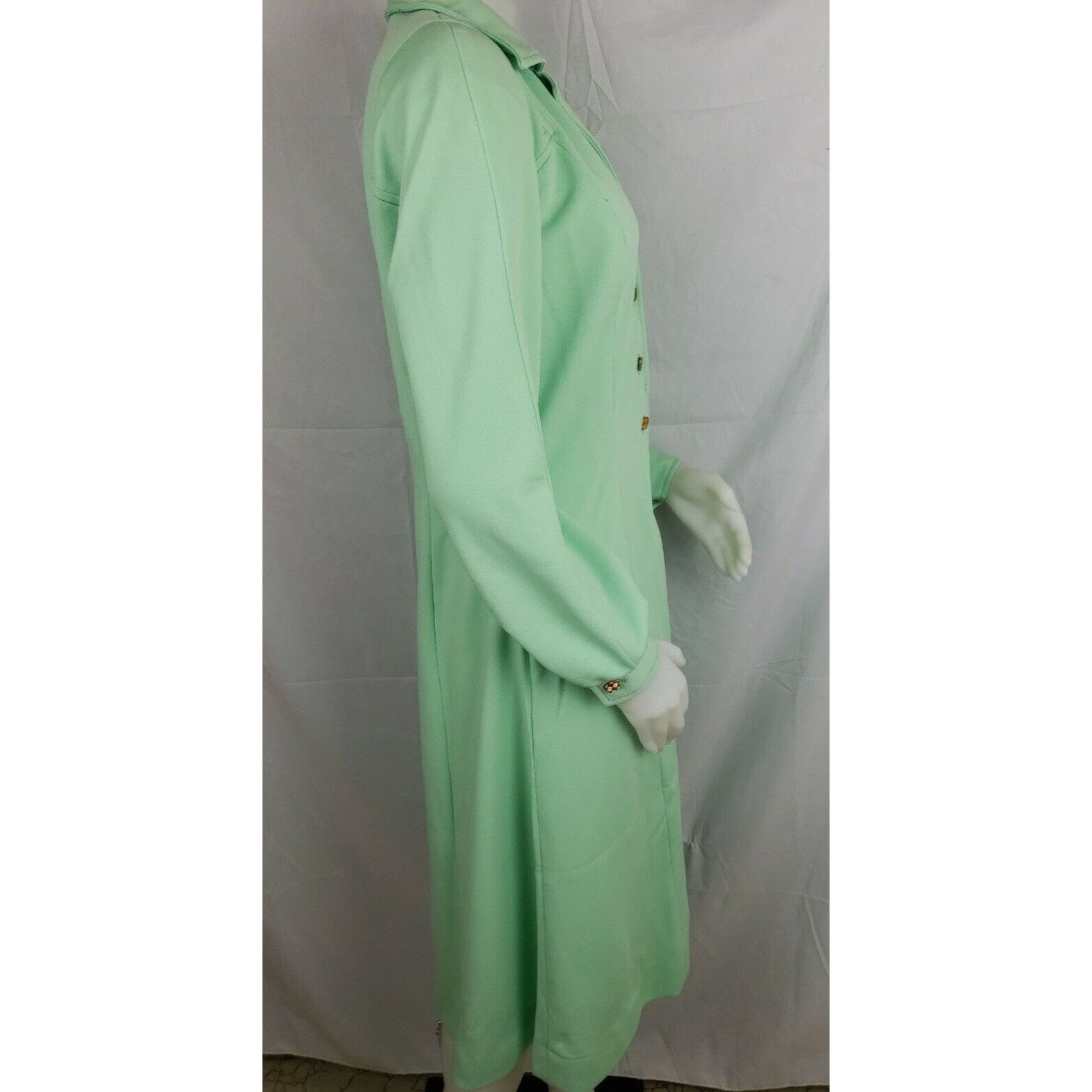 Vintage Vtg Mod Dress Womens S/M Mint Green Vintage Polyester Knit R Size M / US 6-8 / IT 42-44 - 6 Thumbnail