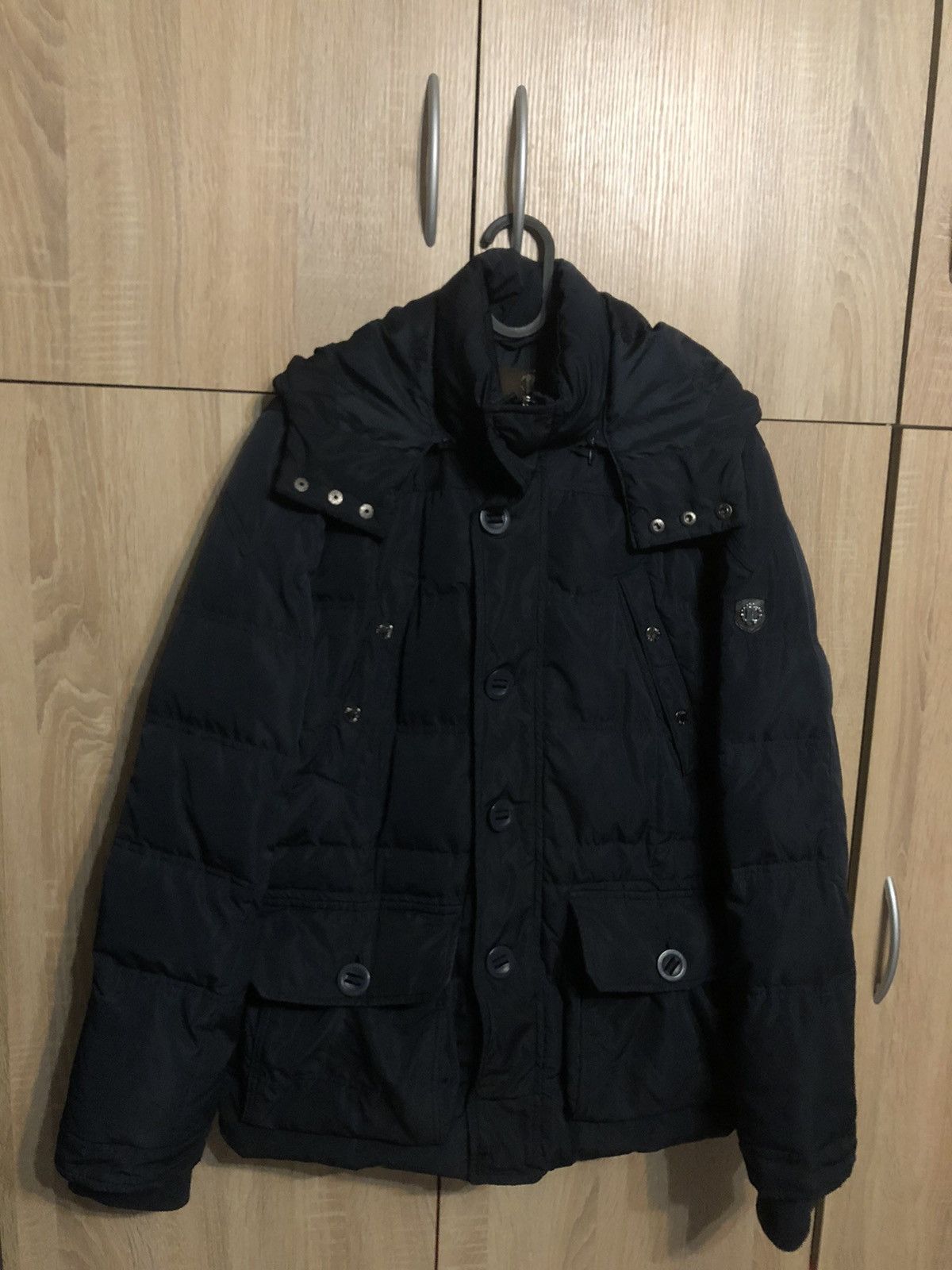 image of Designer Roberto Cavalli Vintage Made In Italy Couture Down Jacket in Black, Men's (Size Medium)