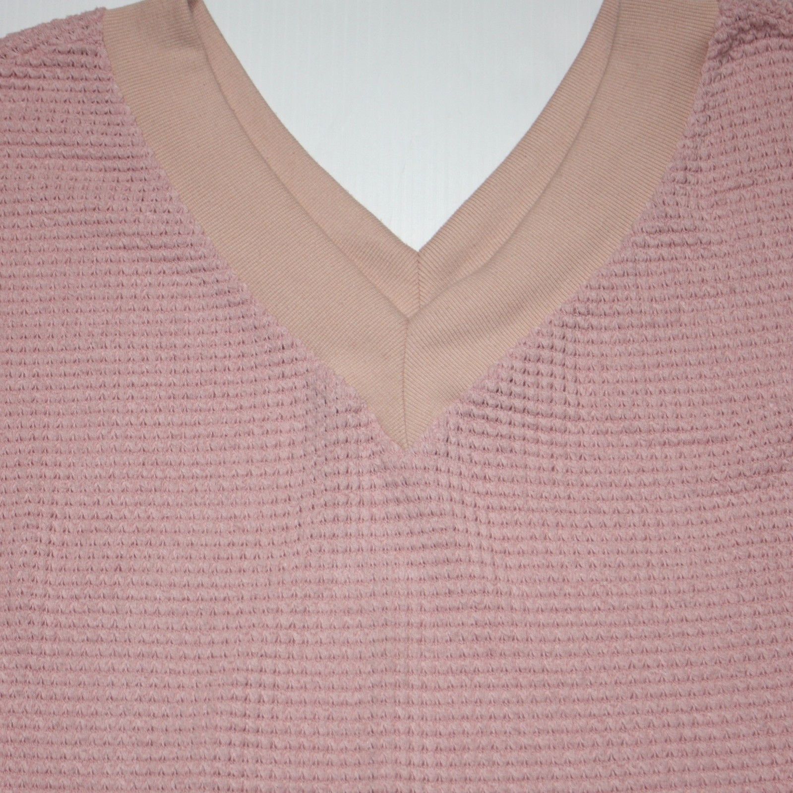Other Adreamly Casual V-neck Waffle Knit Drop Shoulder Pullover Size M / US 6-8 / IT 42-44 - 3 Thumbnail