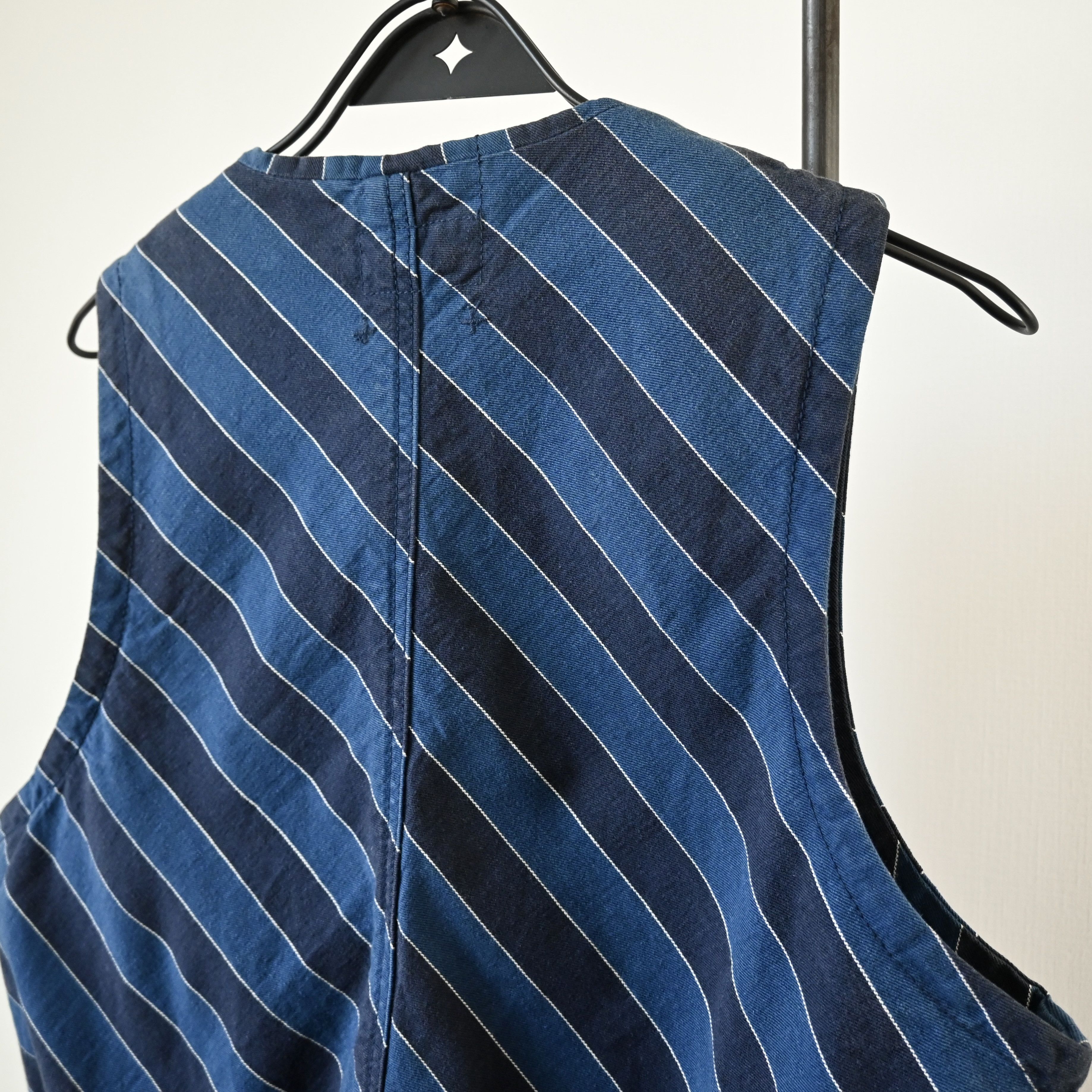 Beams Plus BEAMS Plus regimental striped denim gilet type work vest Size US M / EU 48-50 / 2 - 3 Thumbnail