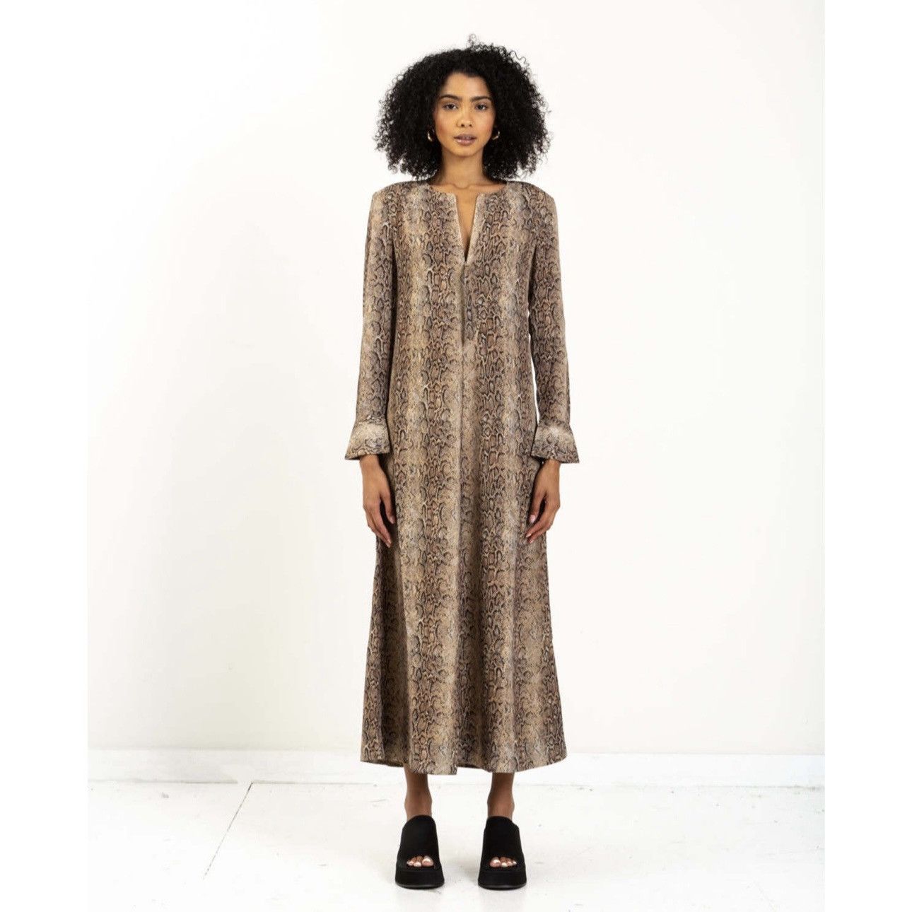 Ganni GANNI Snake Print Starfish Long Sleeve Maxi Dress Size XS / US 0-2 / IT 36-38 - 11 Thumbnail