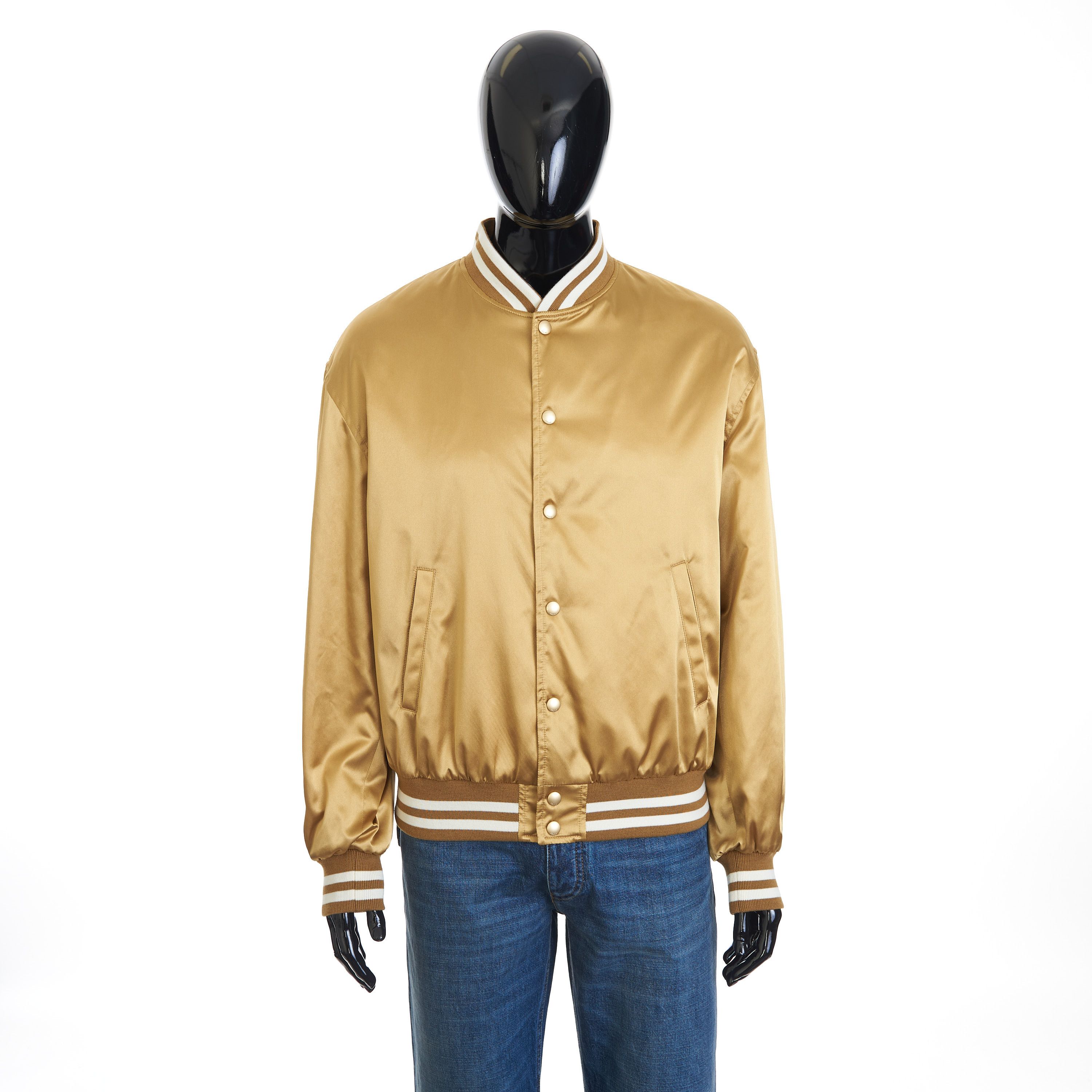 Celine Embroidered Tiger Teddy Jacket In Gold Satin-finish Nylon Size US M / EU 48-50 / 2 - 9 Thumbnail