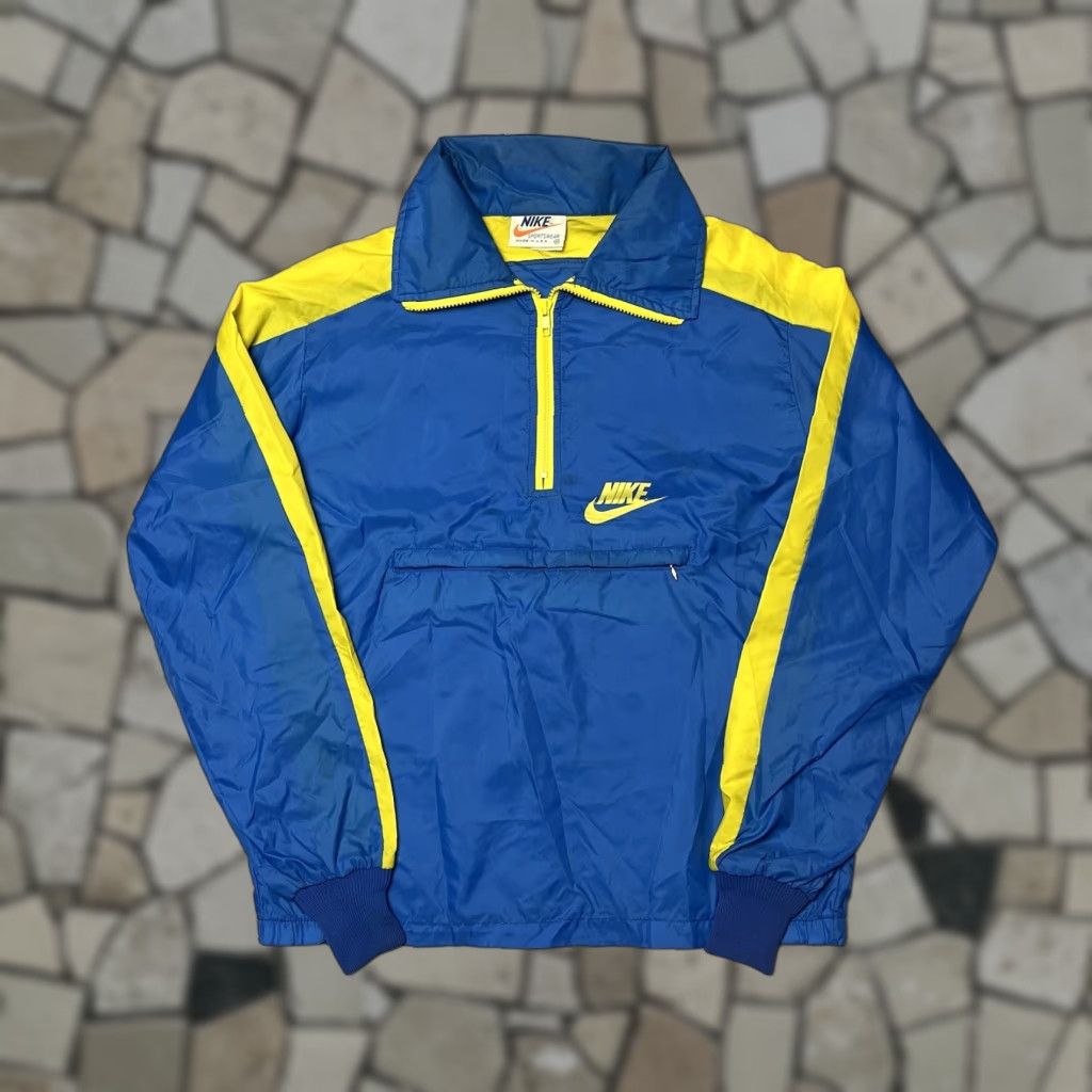 VINTAGE Nike Sportswear Windbreaker Jacket USA M Blue Men Nike Sportswear Windbreaker Jacket M USA Blues?