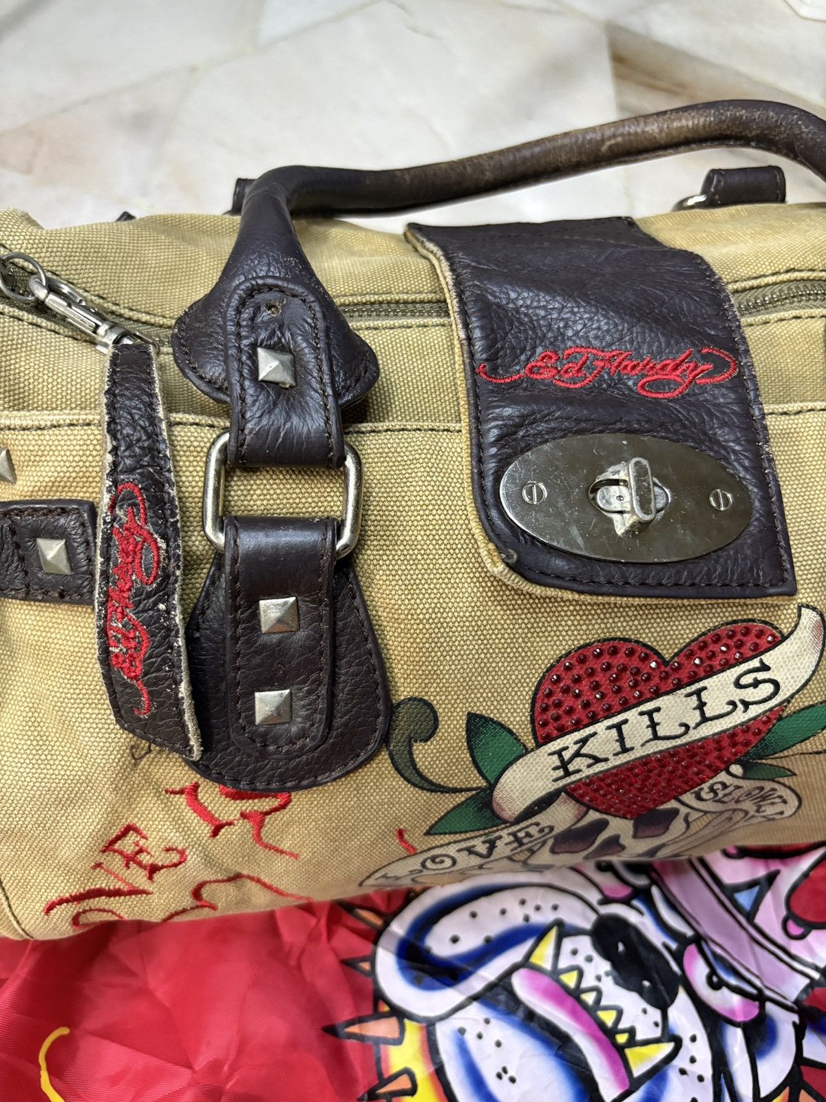 Ed Hardy Ed Hardy Love Kills Slowly Handbag Size ONE SIZE - 4 Thumbnail