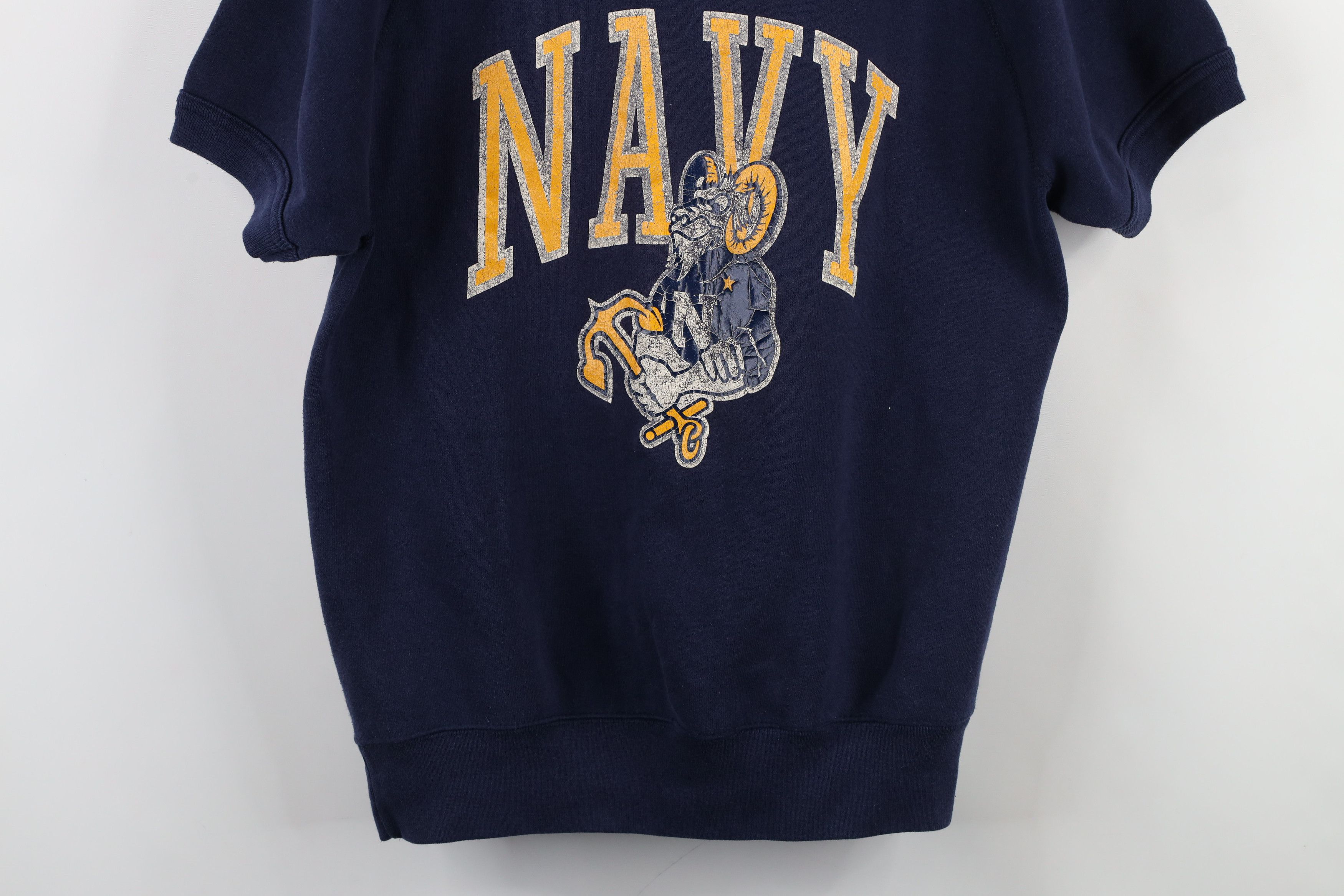 Vintage Vintage 70s 80s Soffe Academy Short Sleeve Sweatshirt USA Size US L / EU 52-54 / 3 - 3 Thumbnail