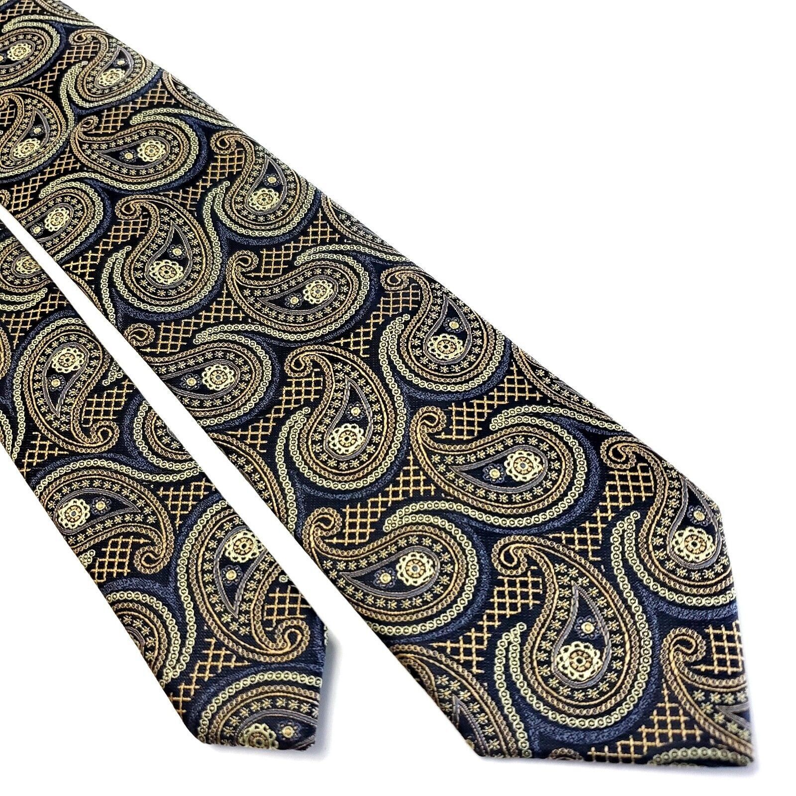 Alexander Julian Alexander Julian Colours Blue Gold Paisley Polyester Short T Size ONE SIZE - 1 Thumbnail