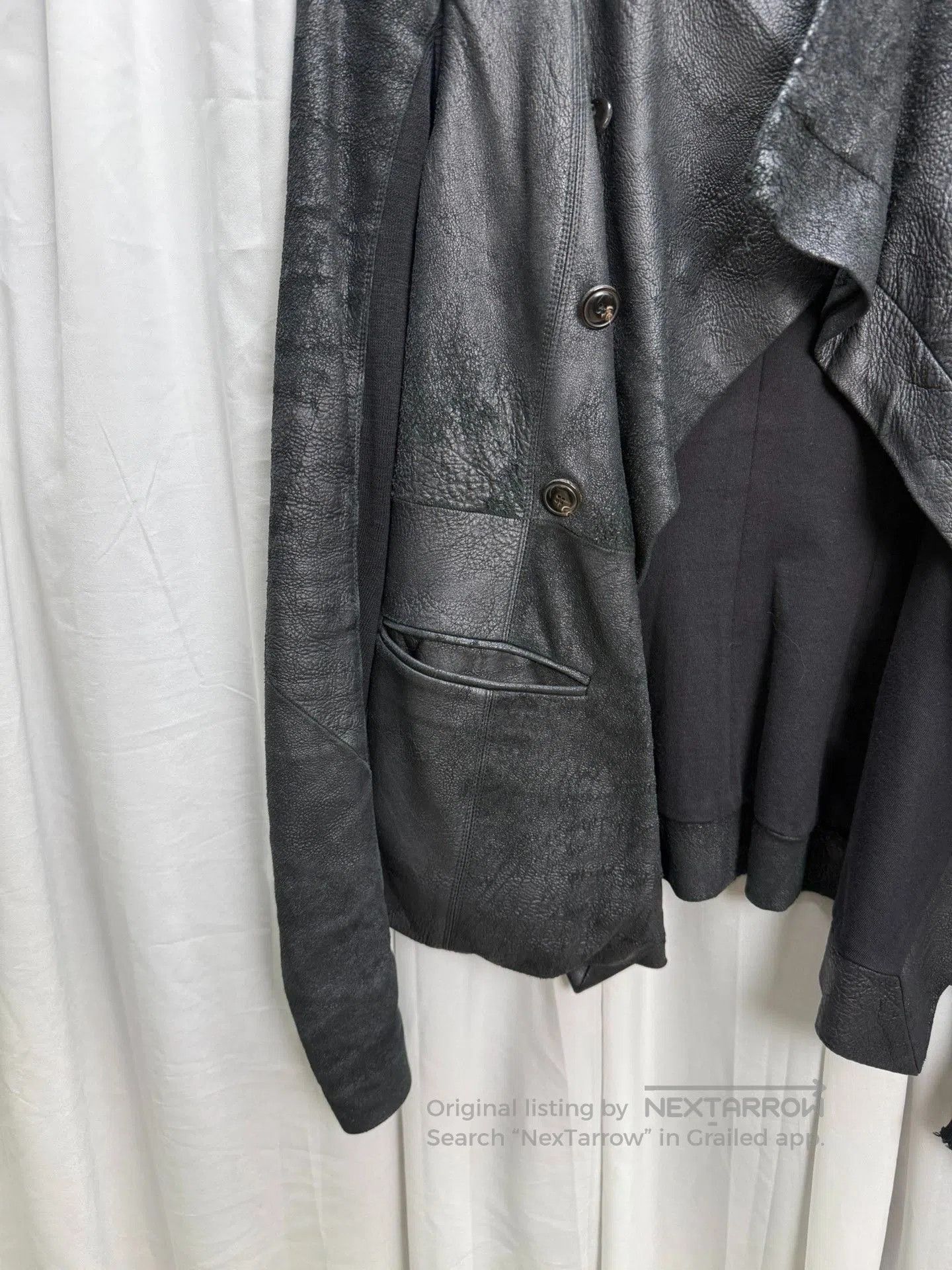 Rick Owens Rick Owens Suede Distressed Biker Jacket. Size US M / EU 48-50 / 2 - 2 Thumbnail