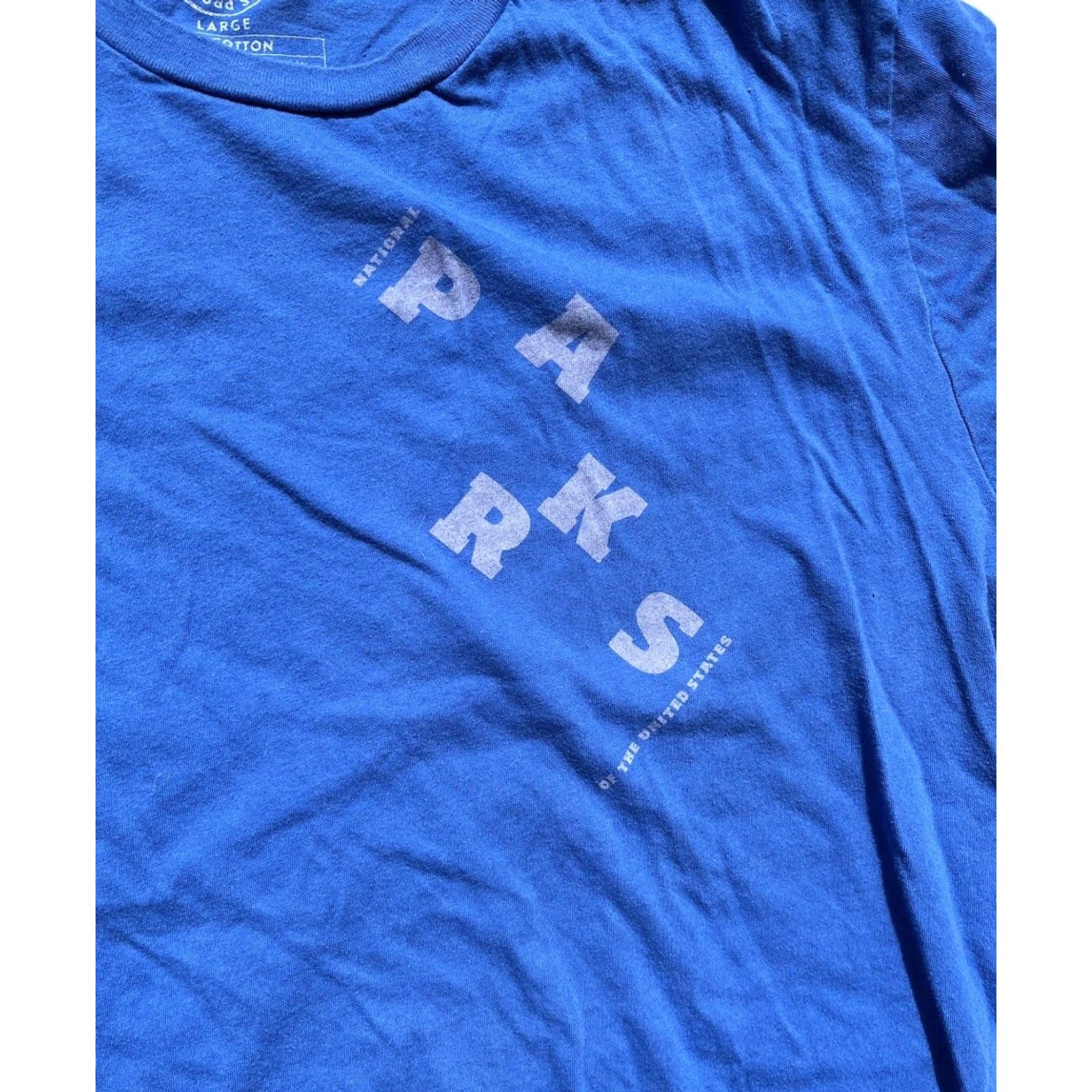 Parks Project Parks Project T-Shirt Men Blue National L Crew Outdoor 90s City Classic Desert USA Boho Dirtbag Size US L / EU 52-54 / 3 - 3 Thumbnail