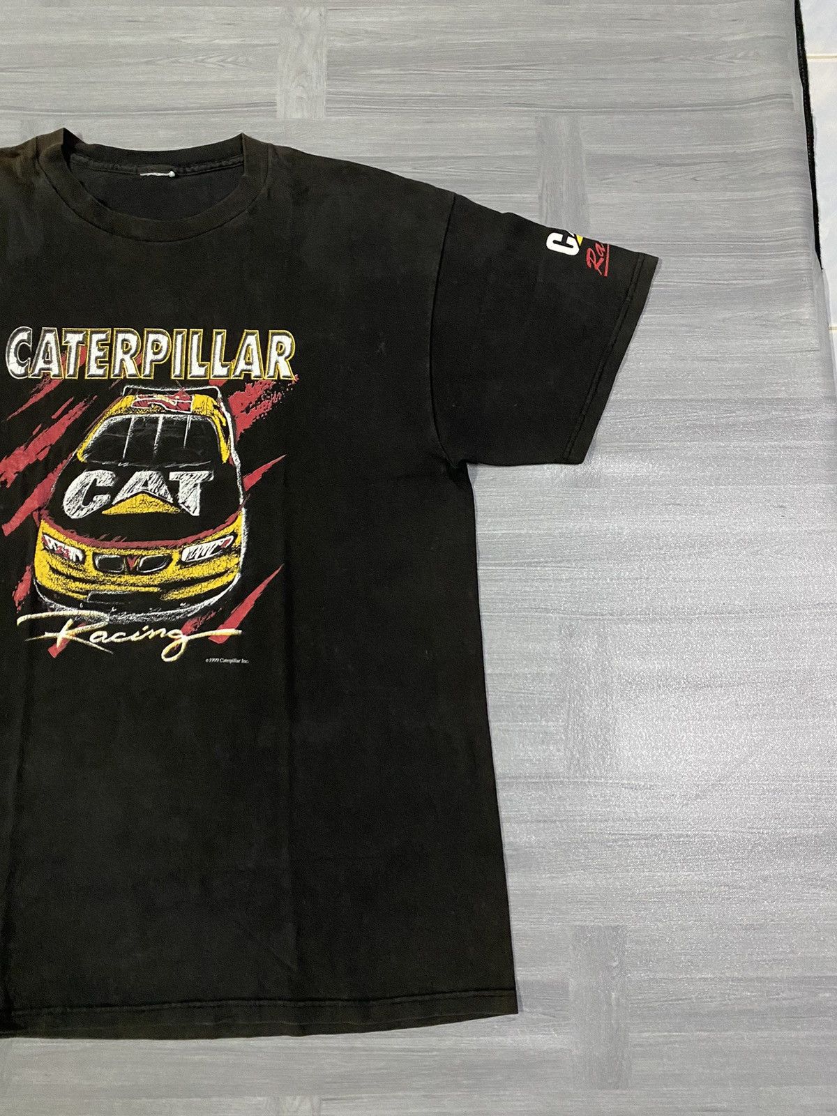 NASCAR Vintage 90s Caterpillar Racing Nascar T Shirt Size US XL / EU 56 / 4 - 4 Thumbnail