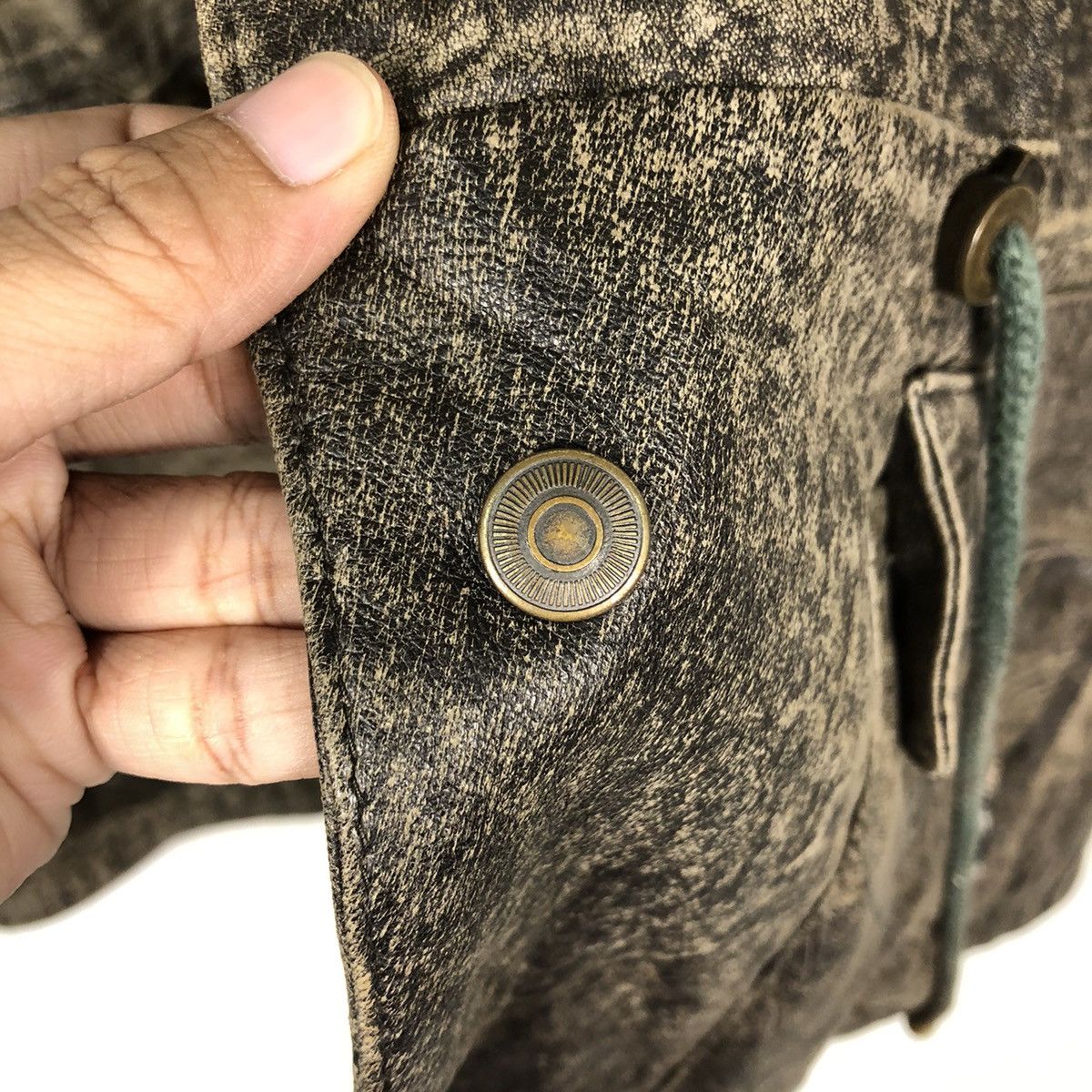Japanese Brand × Vintage Vintage Biker Leather Jacket Embroidered Design IsseyMiyake Size US M / EU 48-50 / 2 - 18 Thumbnail