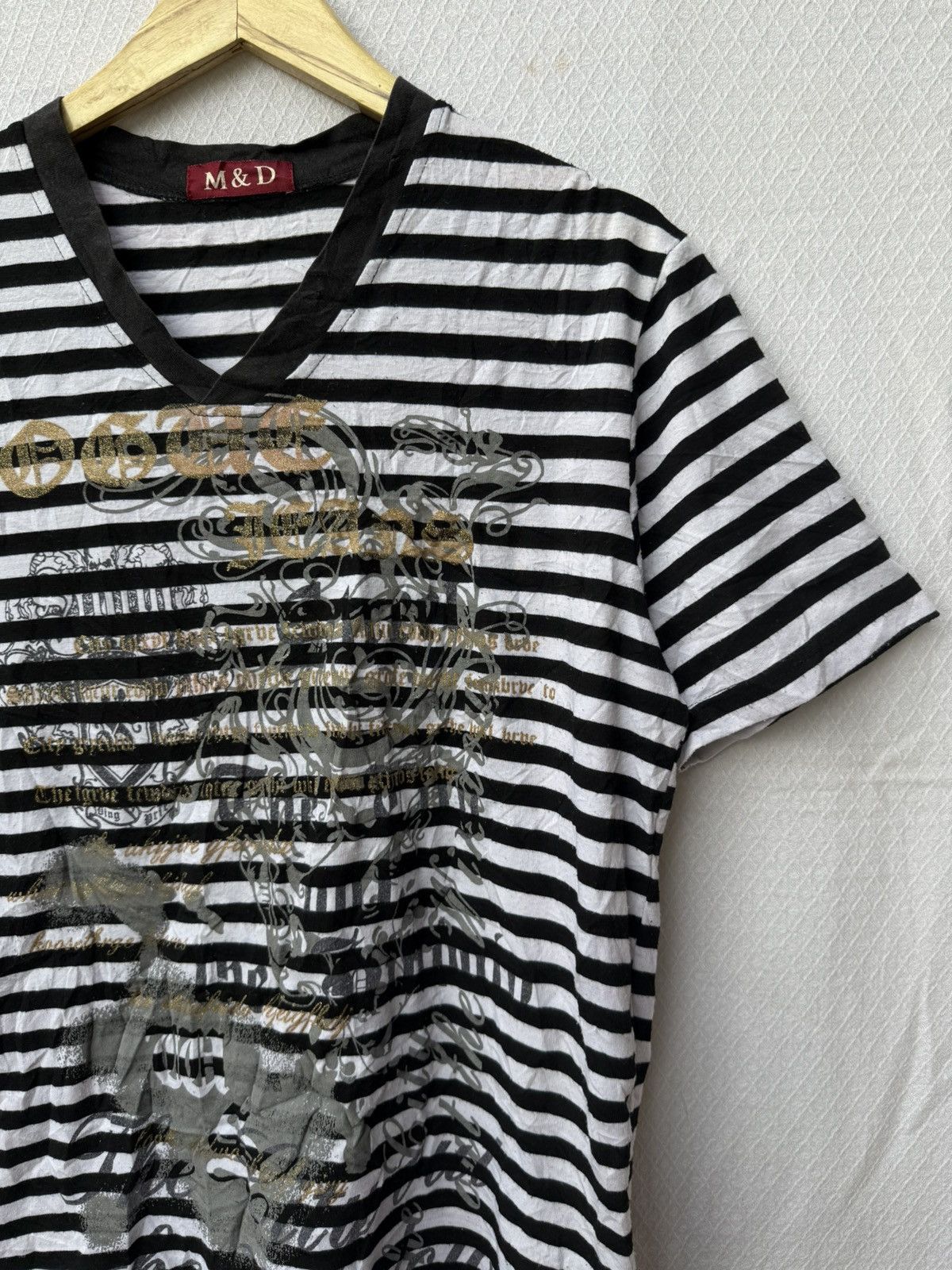 Hysteric Glamour M&D Striped Japanese Style Poem Shirt Size US L / EU 52-54 / 3 - 3 Thumbnail