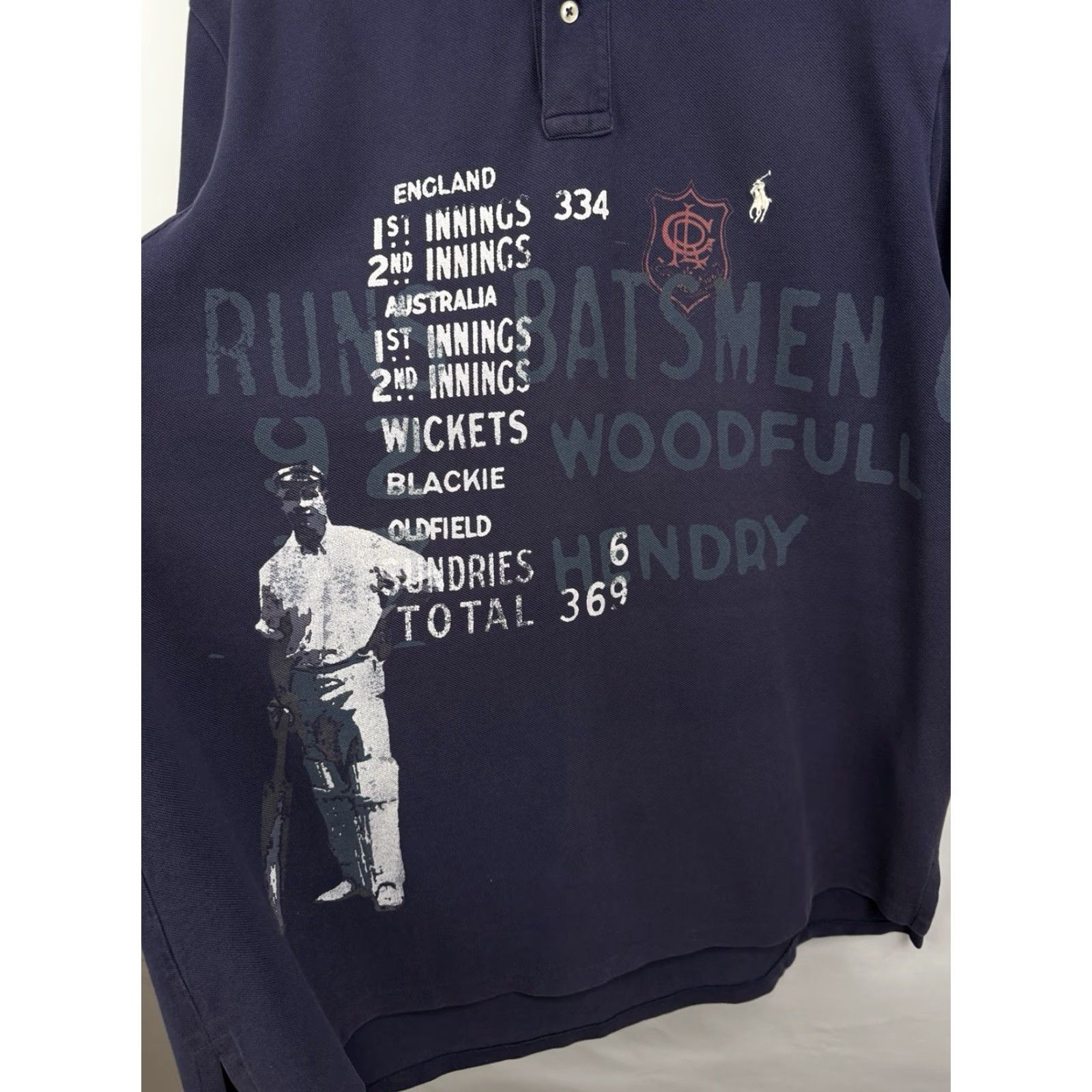 Ralph Lauren VINTAGE Polo Ralph Lauren Cricket Polo T-Shirt 90s Dark Blue XXL Mens Polo Ralph Lauren Shirt 90s Vintage Size US XXL / EU 58 / 5 - 4 Thumbnail