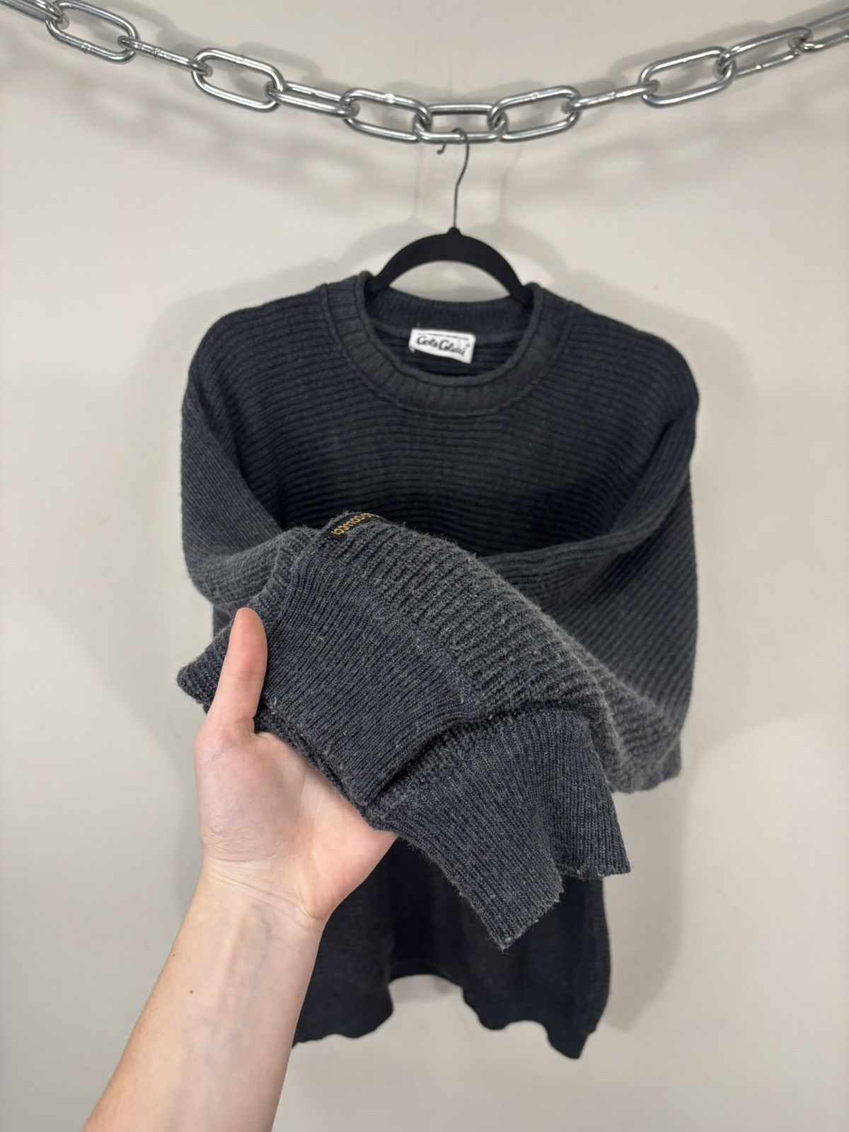 Carlo Colucci Carlo Colucci Vintage Men’s Gray Oversized Wool Knit Sweater Size US M / EU 48-50 / 2 - 6 Thumbnail