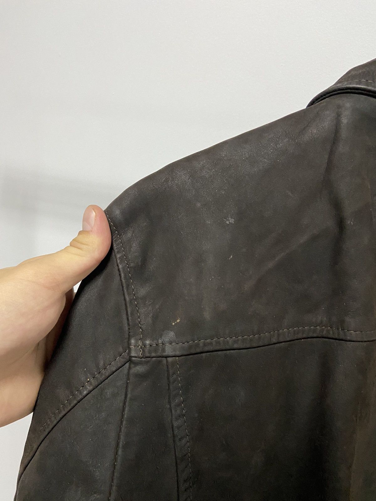 AMI × Vintage AMI London Leather Jacket Vintage Avant Garde Luxury Size US L / EU 52-54 / 3 - 9 Thumbnail
