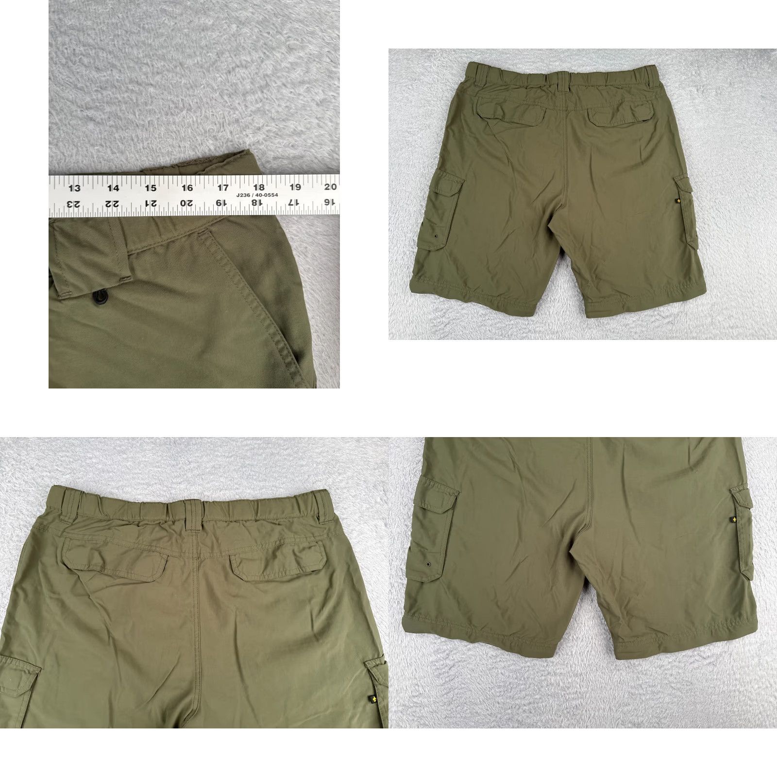 Vintage Boy Scouts Shorts Women Extra Large Green Belted Switchbacks NO LEGS Poly READ Size 40" / US 18 - 9 Thumbnail
