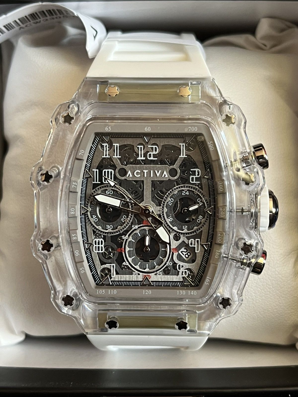 Invicta Activa X Invicta Men's Watch w/ Skeleton Dial - 44.3mm White ...