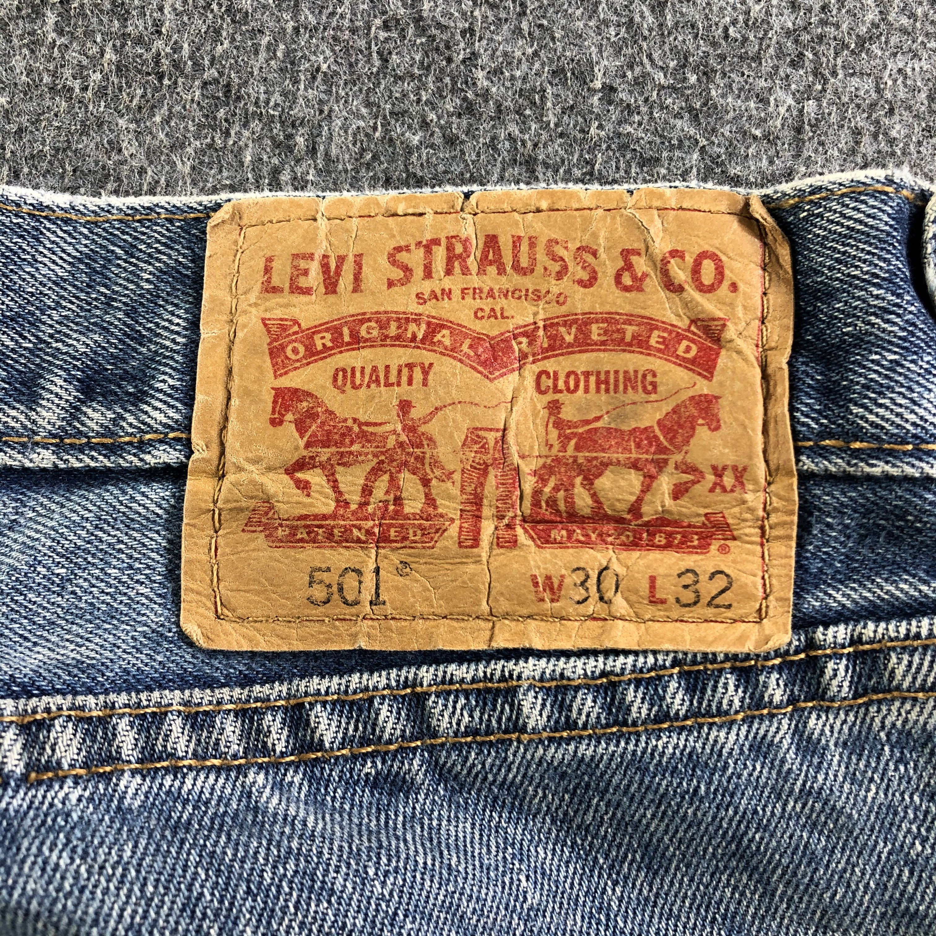 Levi's Vintage Blue Wash Levis 501 Jeans-J3514 Size US 33 - 5 Thumbnail