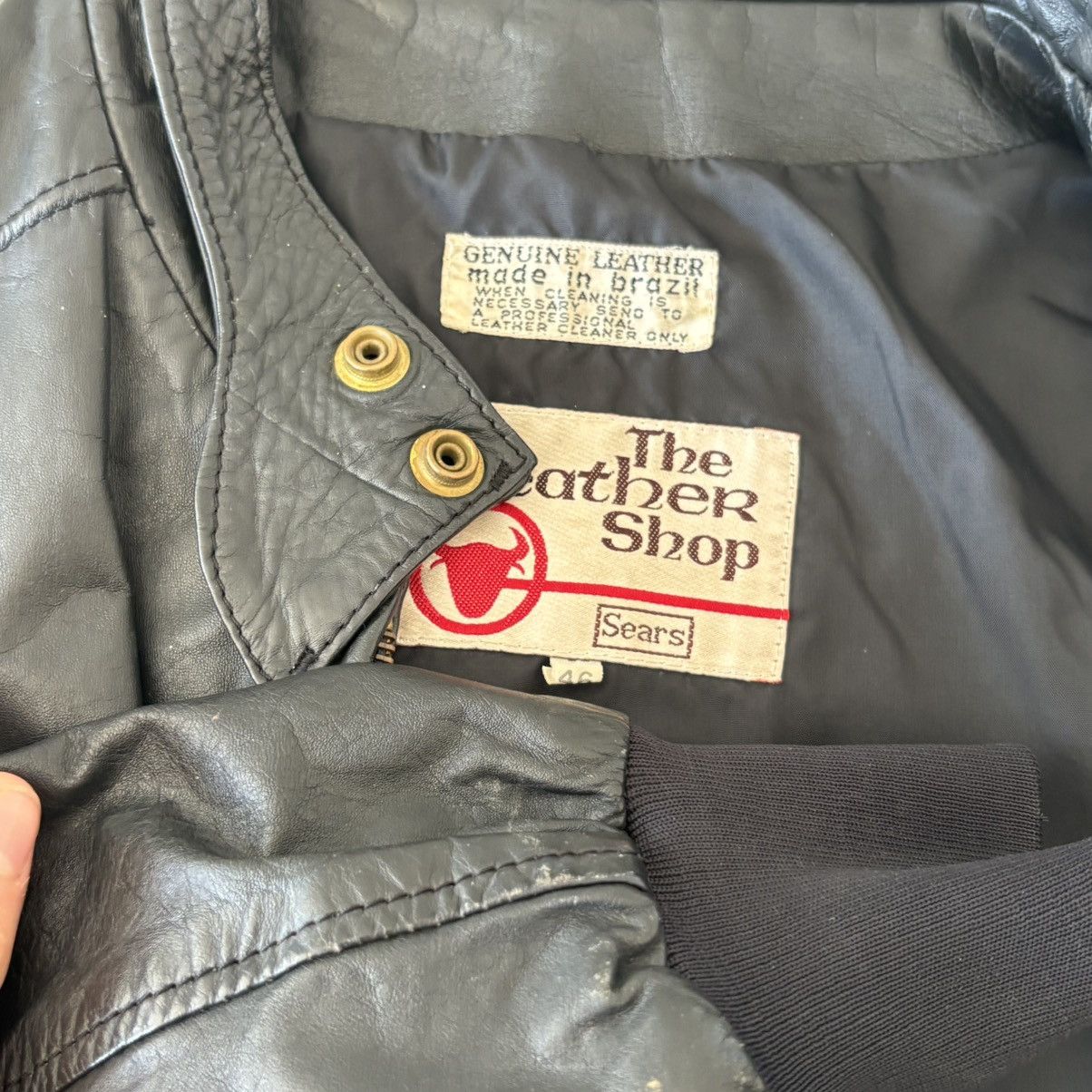 Vintage 70’s Leather Biker Jacket by Sears Size US S / EU 44-46 / 1 - 8 Thumbnail