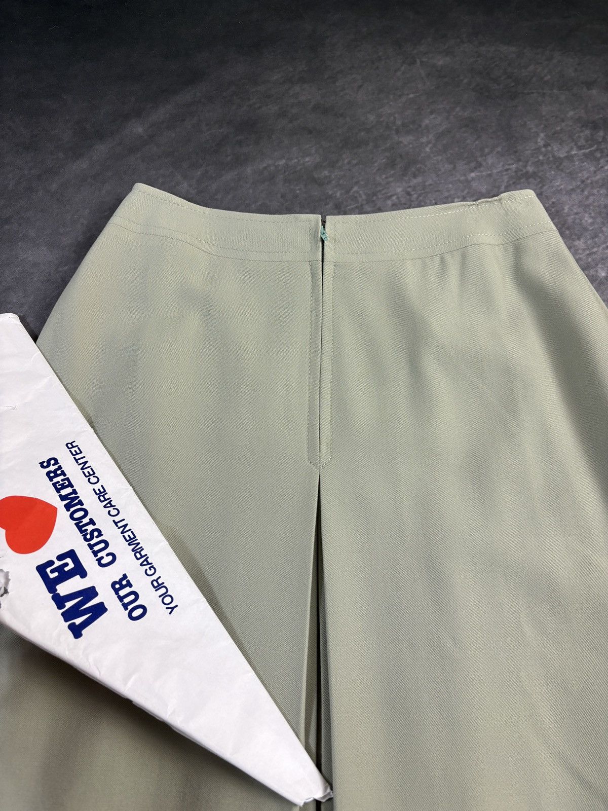 Celine × Vintage 1970s Celine Skirt Vintage Wool Maxi Pistachio Horsebit Gold Size 28" / US 6 / IT 42 - 12 Thumbnail