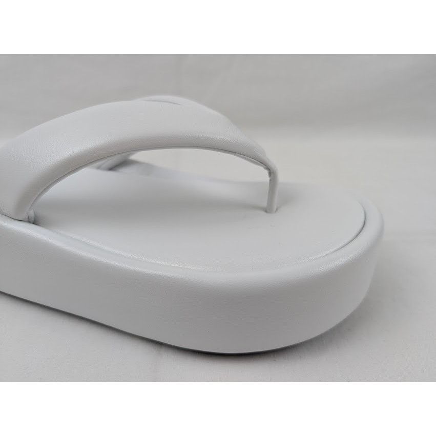 Balenciaga o1rshd1 Smooth Nappa/ Logo Slides in White/Black Size US 10 / IT 40 - 2 Thumbnail