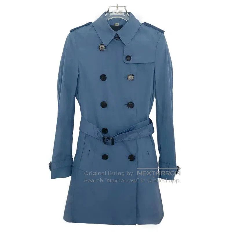 Burberry Burberry Women's Short Blue Cotton Trench Coat. Size XS / US 0-2 / IT 36-38 - 1 Thumbnail