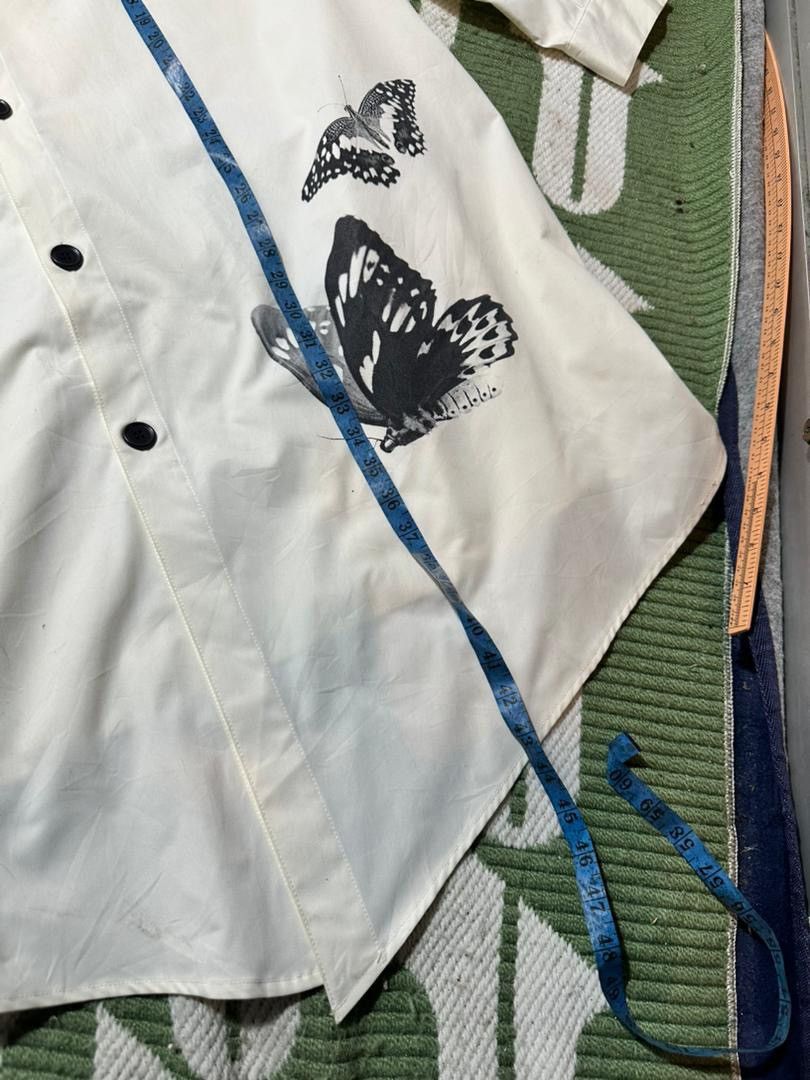 NO ID NO ID White Long Shirt Eagle And Butterfly Print Size US L / EU 52-54 / 3 - 11 Thumbnail