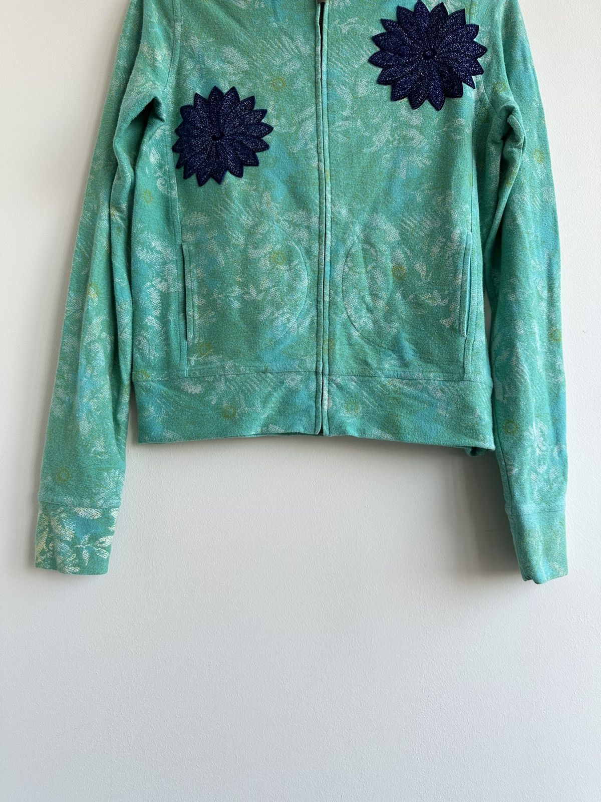 Custo Barcelona Custo Barcelona Zip Hoodie Sweatshirt Green Floral Size S Size S / US 4 / IT 40 - 3 Thumbnail