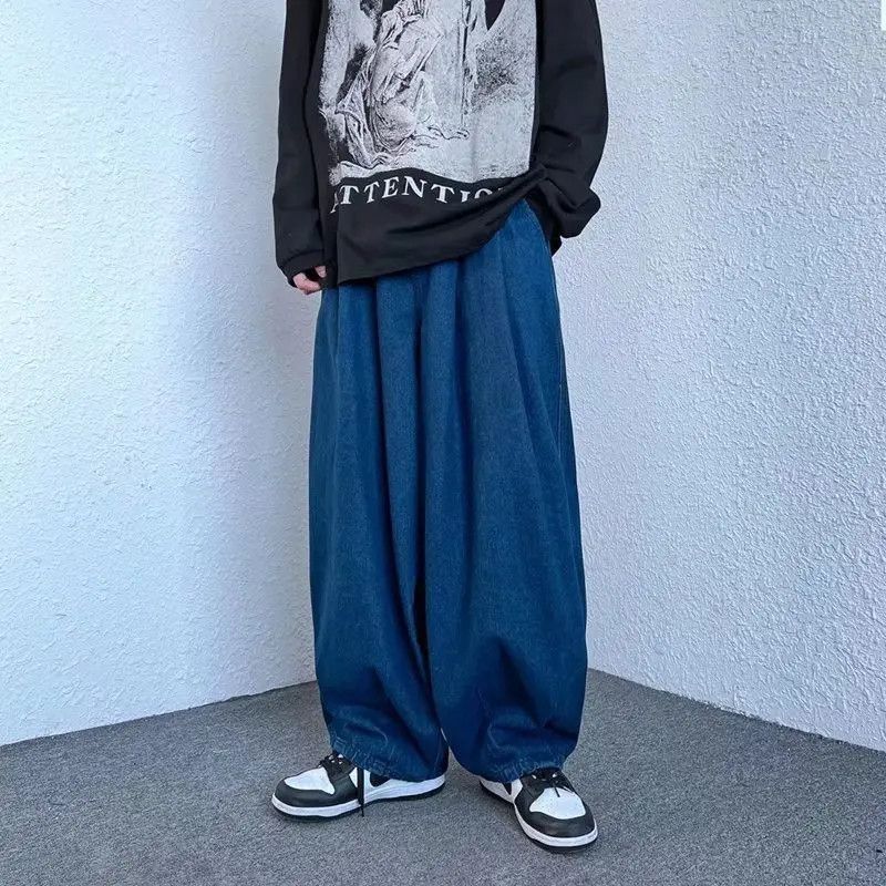 Japanese Brand Retro loose straight leg wide leg jeans Size US 32 / EU 48 - 5 Thumbnail