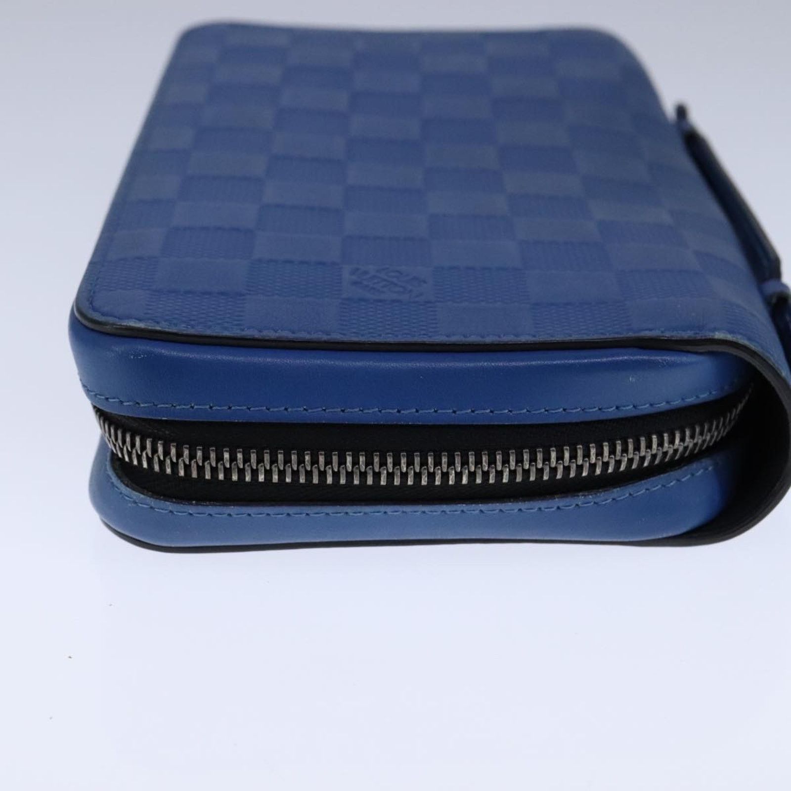 Louis Vuitton Zippy Wallet Damier Ebene Blue