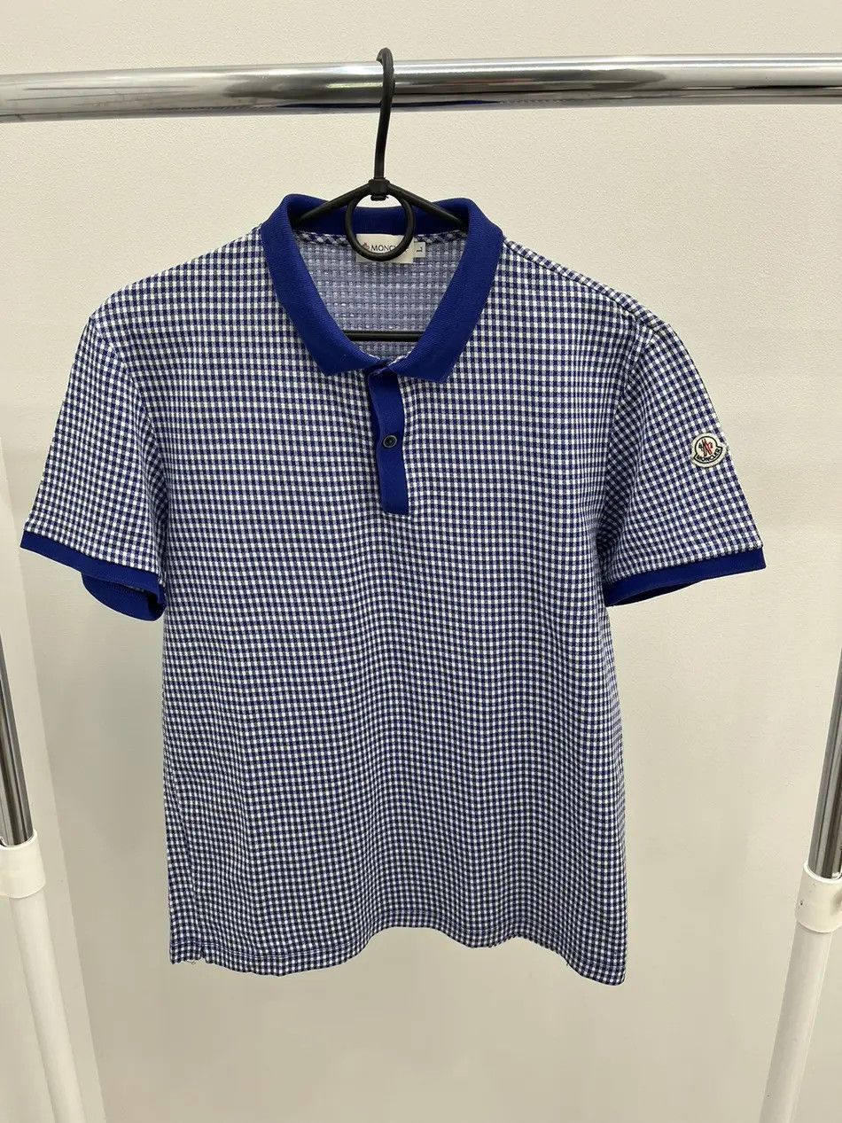 Moncler Maglia Manica Corta Logo Check Polo Shirt