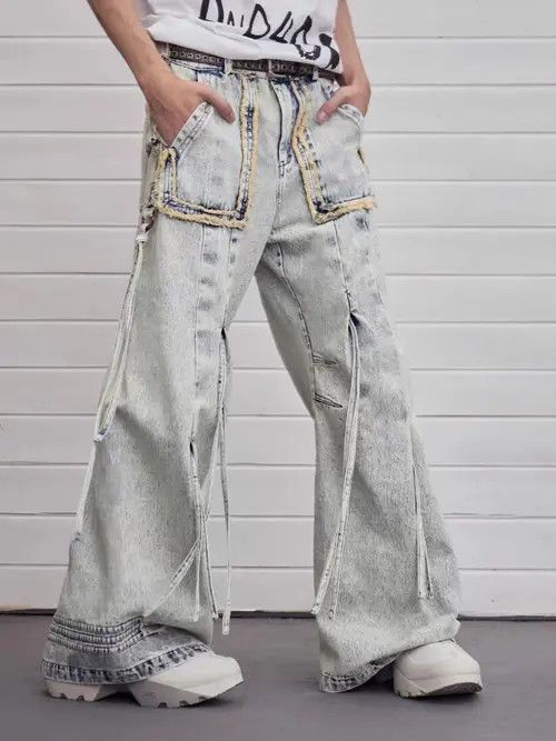 VIBE High Street Washed Pioneer Heavy Industry Loose Jeans Size US 32 / EU 48 - 2 Thumbnail