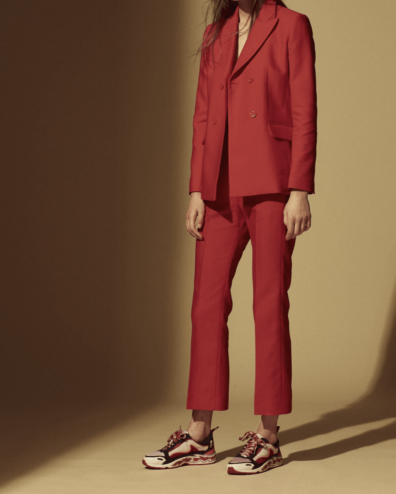 Sandro Sandro Double Breasted blazer in red - Size XS Size XS / US 0-2 / IT 36-38 - 2 Thumbnail