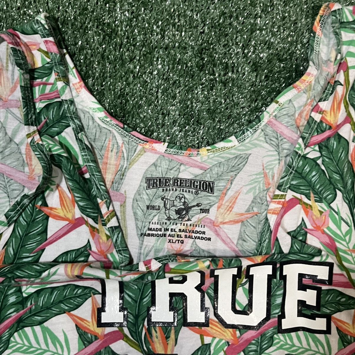 True Religion True Religion Tank Top - Floral / Hawaiian/Leaf & Tree Print Size XL / US 12-14 / IT 48-50 - 3 Thumbnail