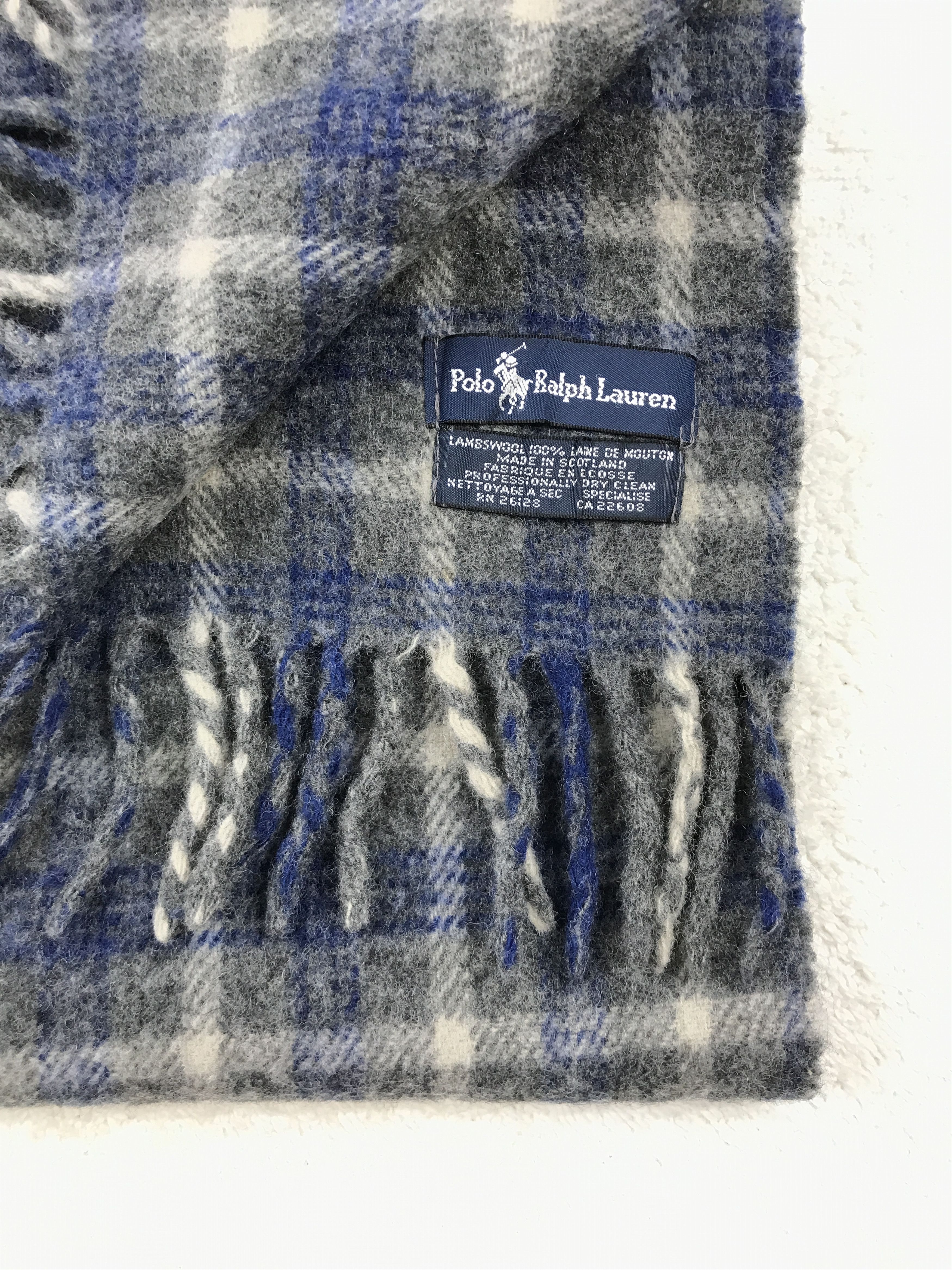 Designer × Polo Ralph Lauren × Vintage Vintage Polo Ralph Lauren Scarf Muffler Wool Cashmere Size ONE SIZE - 6 Thumbnail